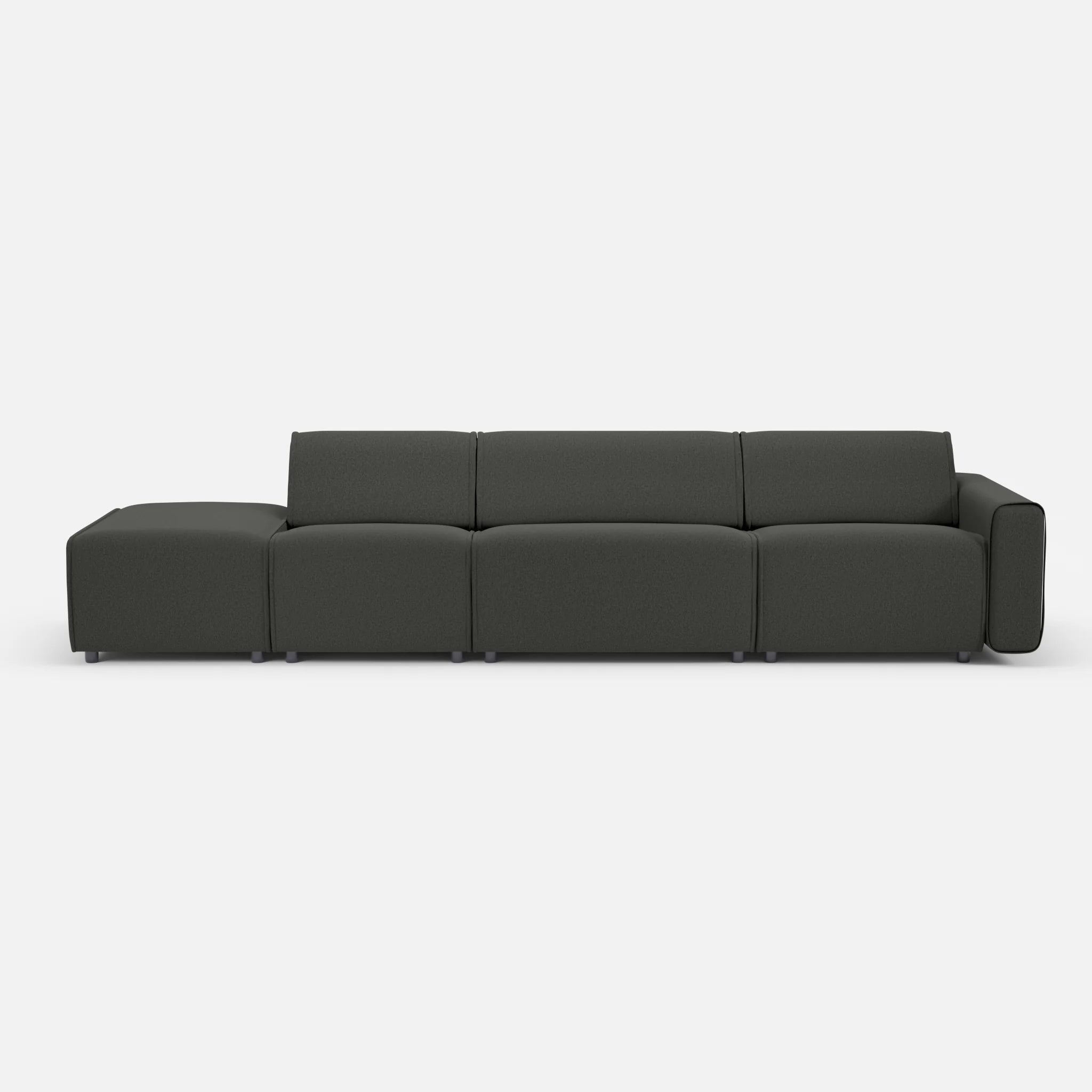 3 Sitzer Sofa Belleform mit offener Seite links 1 dama0002 in Anthrazit von vorne