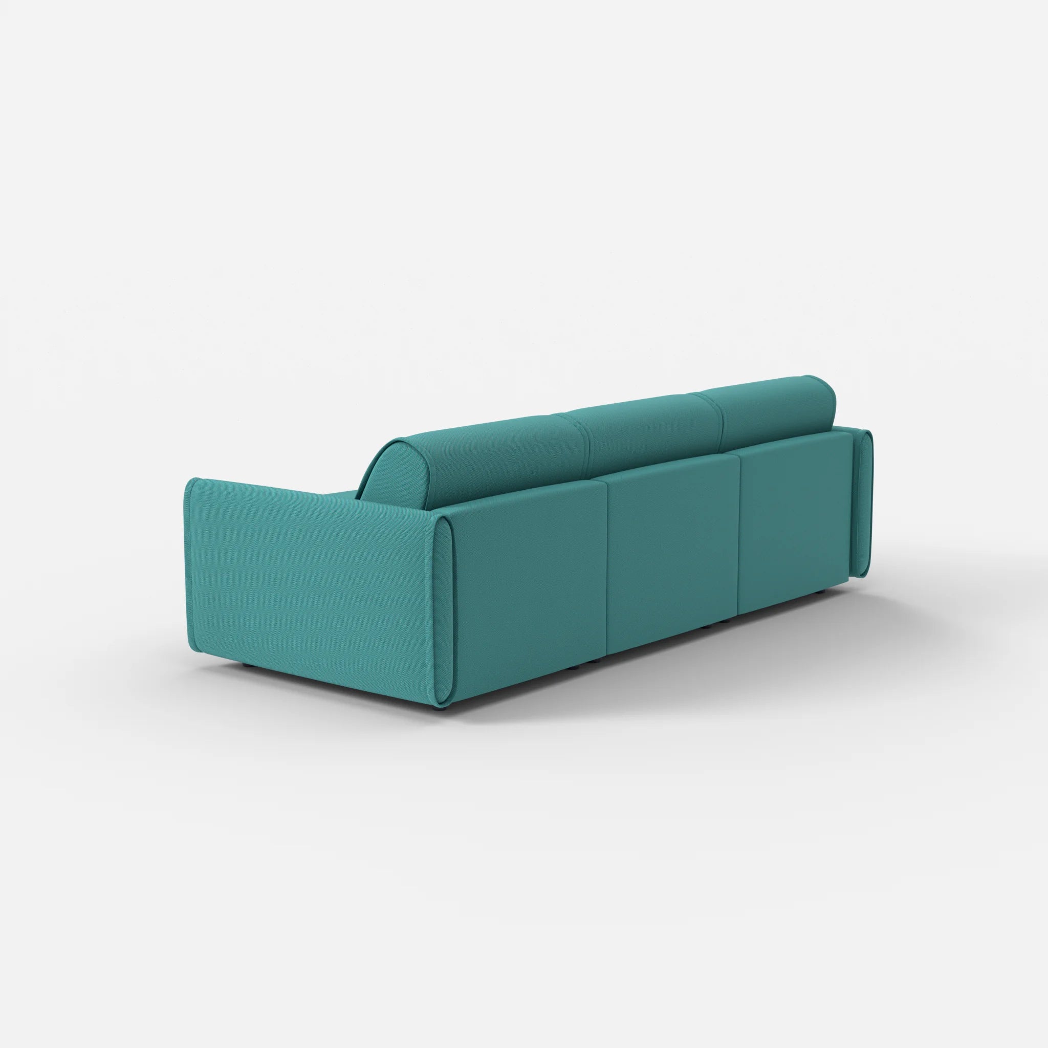 3 Sitzer Sofa Belleform mit schmaler Armlehne 1 novumprisma in Türkis von hinten