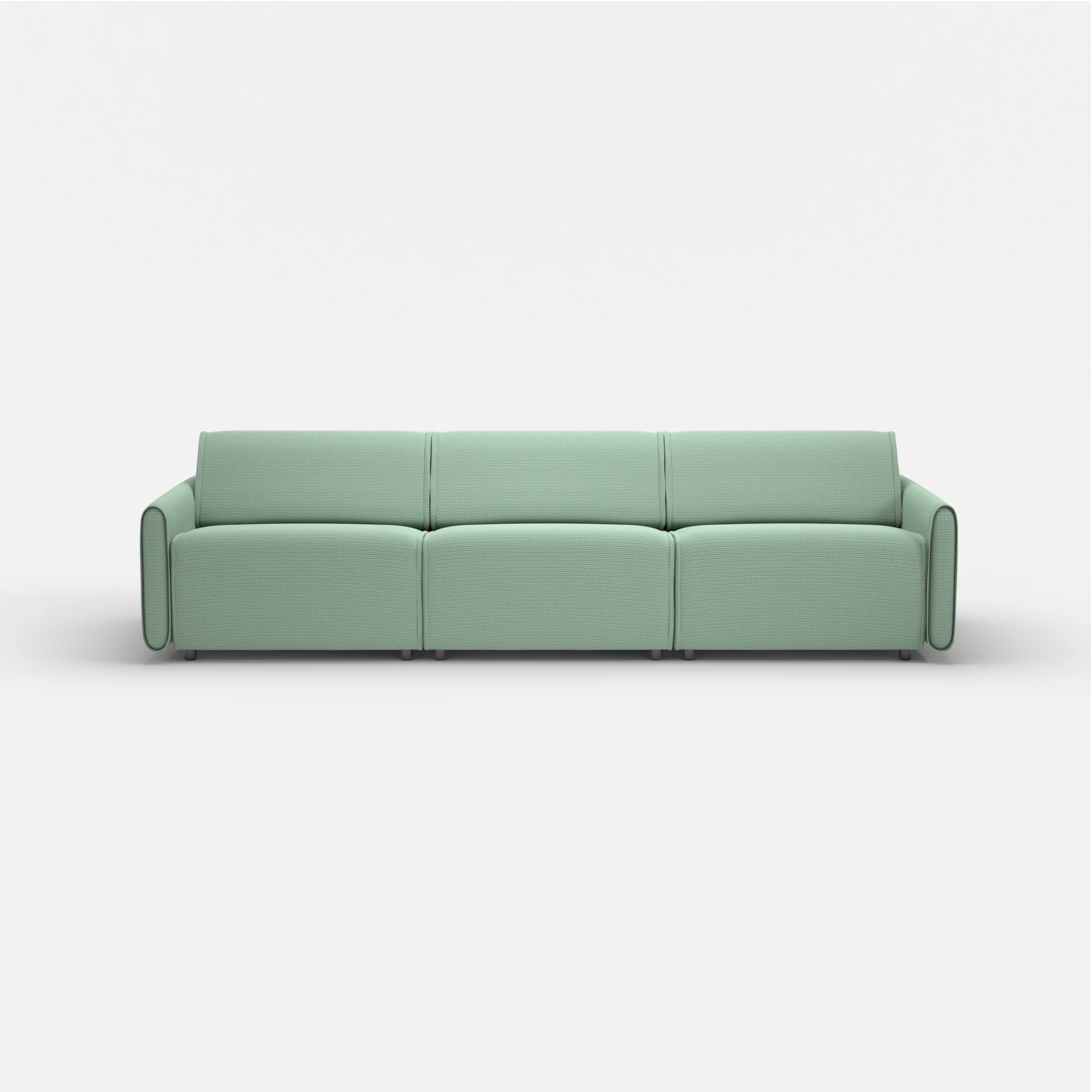 3 Sitzer Sofa Belleform mit schmaler Armlehne 3 nabucco7030 in Türkis von vorne