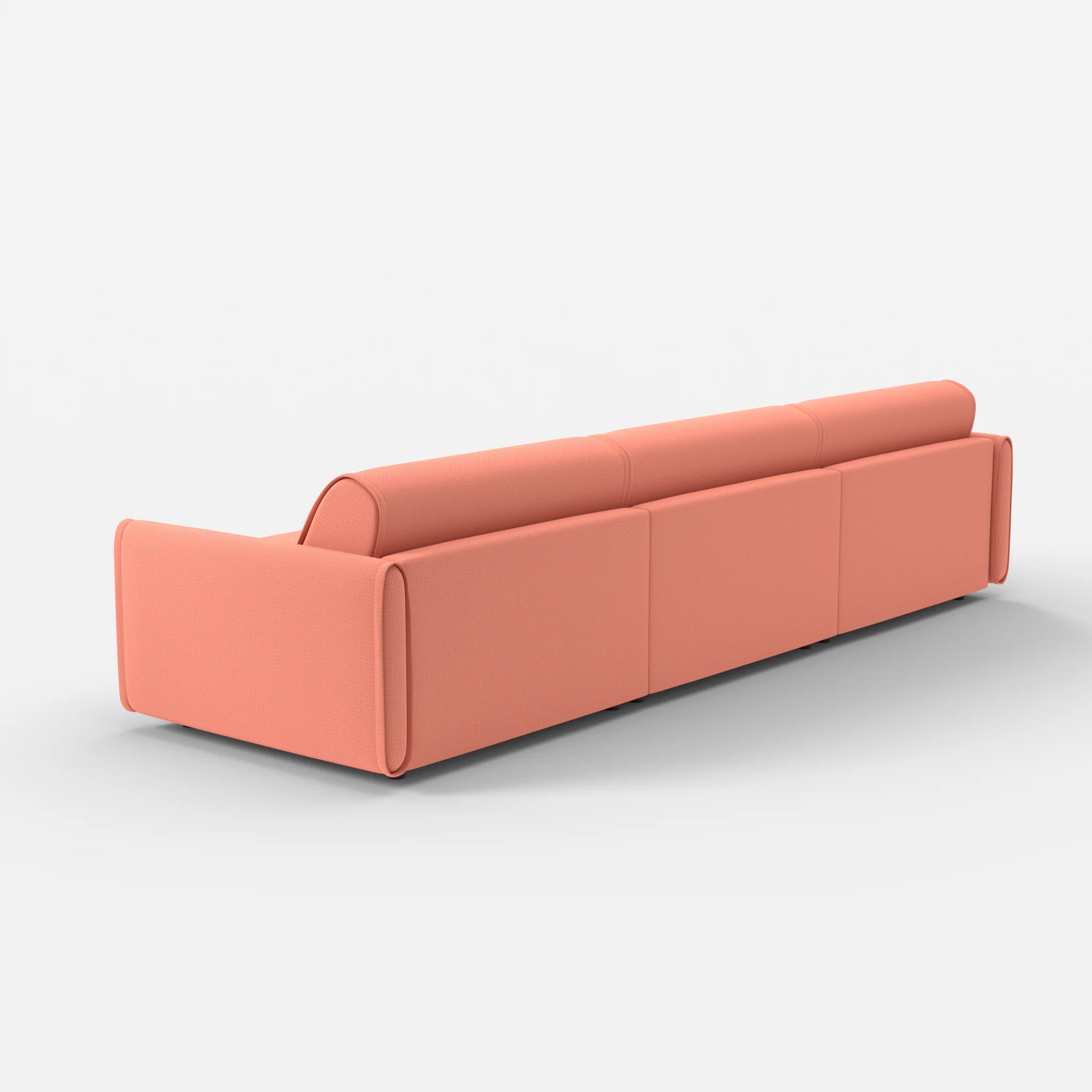 3 Sitzer Sofa Belleform mit schmaler Armlehne 4 credograpefruit in Coral von hinten