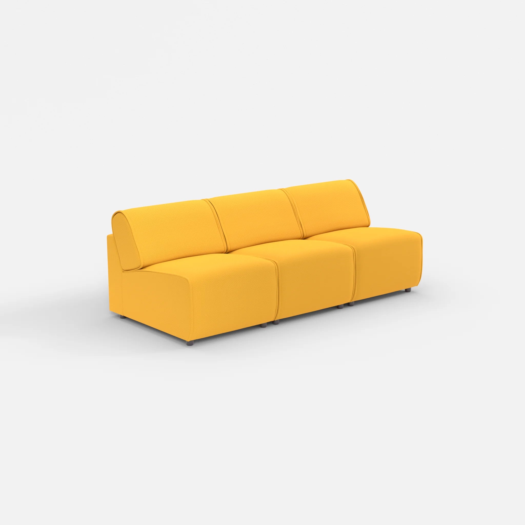 3 Sitzer Sofa Belleform ohne Armlehne 1 novumcurry in Curry von der Seite