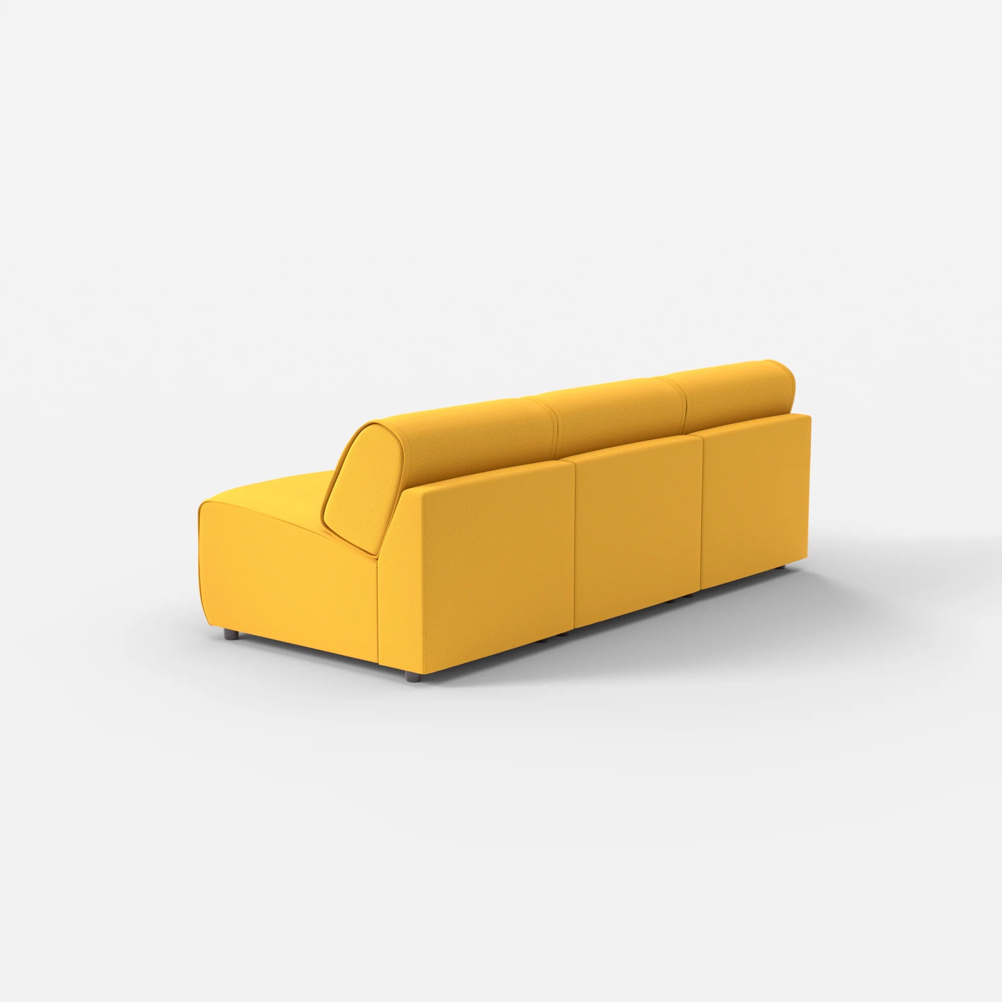 3 Sitzer Sofa Belleform ohne Armlehne 1 novumcurry in Curry von hinten