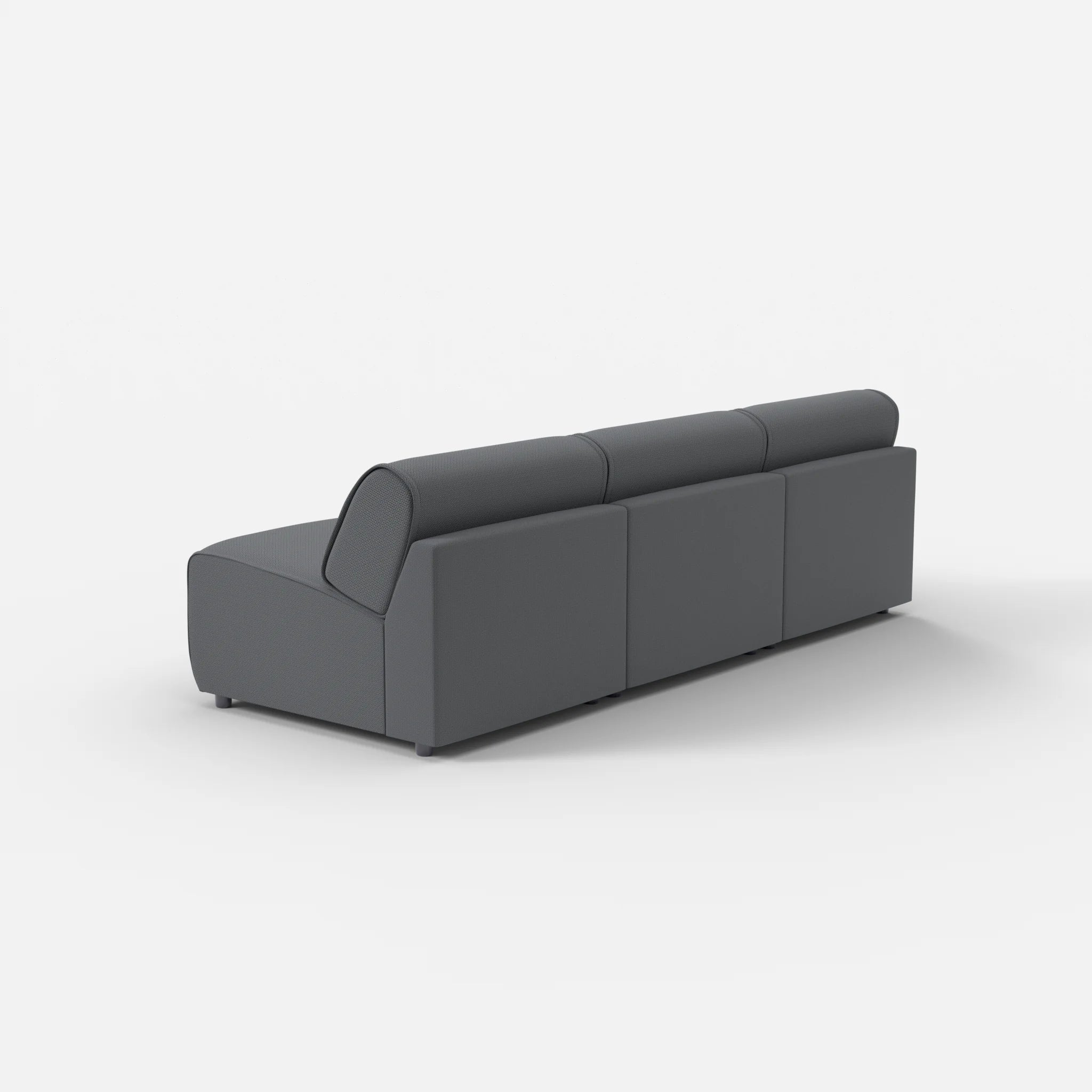 3 Sitzer Sofa Belleform ohne Armlehne 2 credoasphalt in Anthrazit von hinten