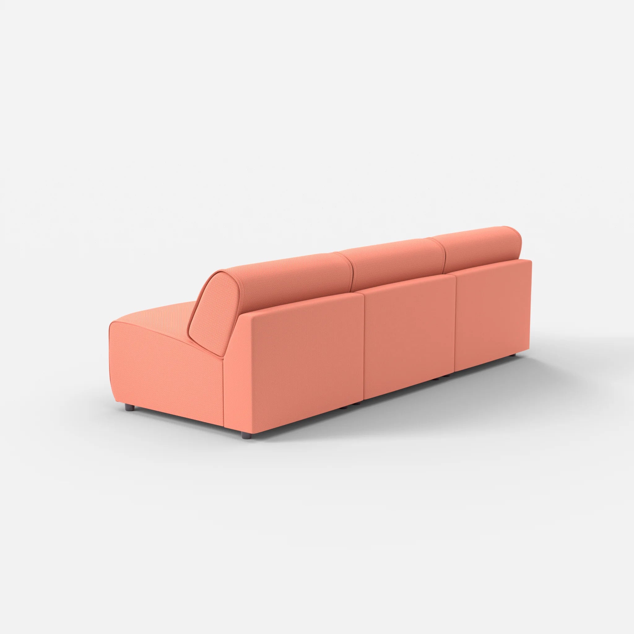 3 Sitzer Sofa Belleform ohne Armlehne 2 credograpefruit in Coral von hinten