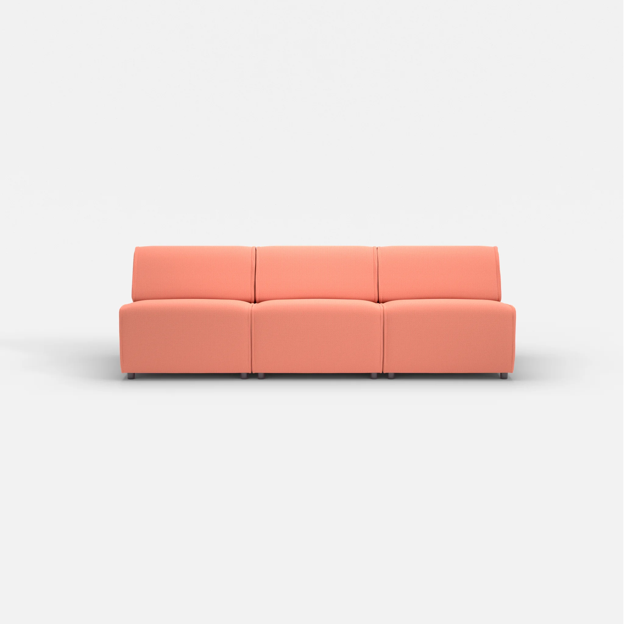 3 Sitzer Sofa Belleform ohne Armlehne 2 credograpefruit in Coral von vorne