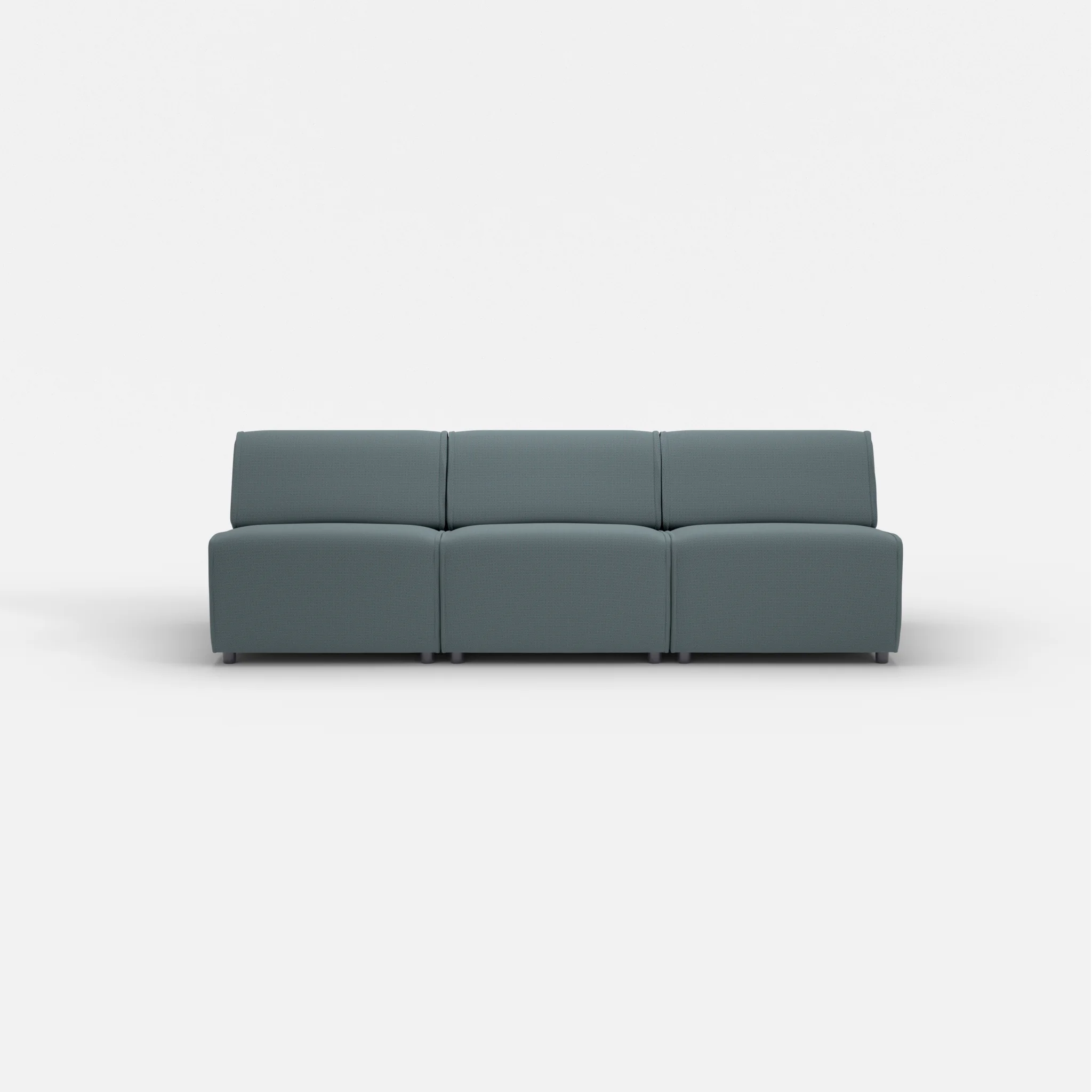 3 Sitzer Sofa Belleform ohne Armlehne 2 credojaspis in Türkis von vorne