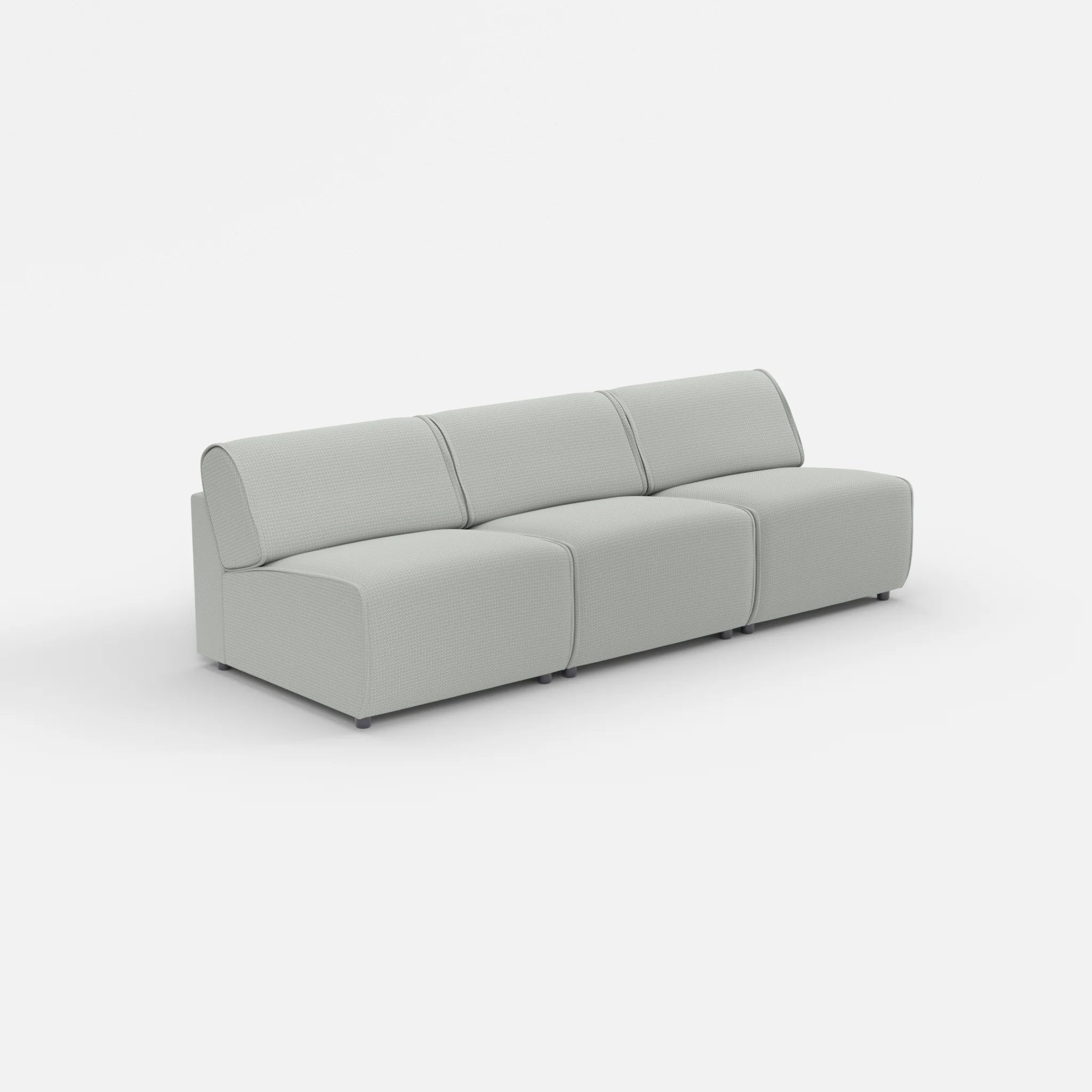 3 Sitzer Sofa Belleform ohne Armlehne 2 credopepper in Dunkelgrau von der Seite