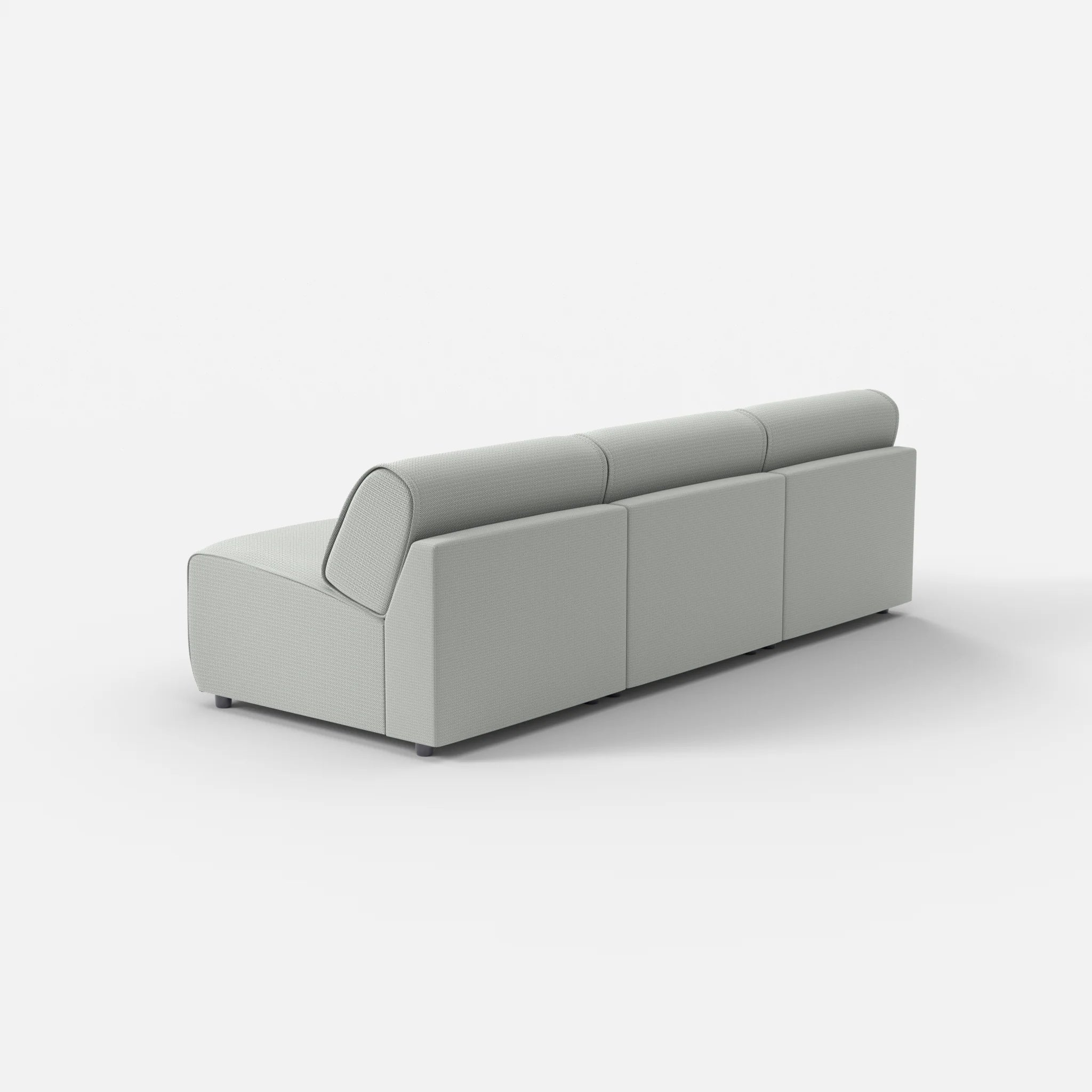 3 Sitzer Sofa Belleform ohne Armlehne 2 credopepper in Dunkelgrau von hinten