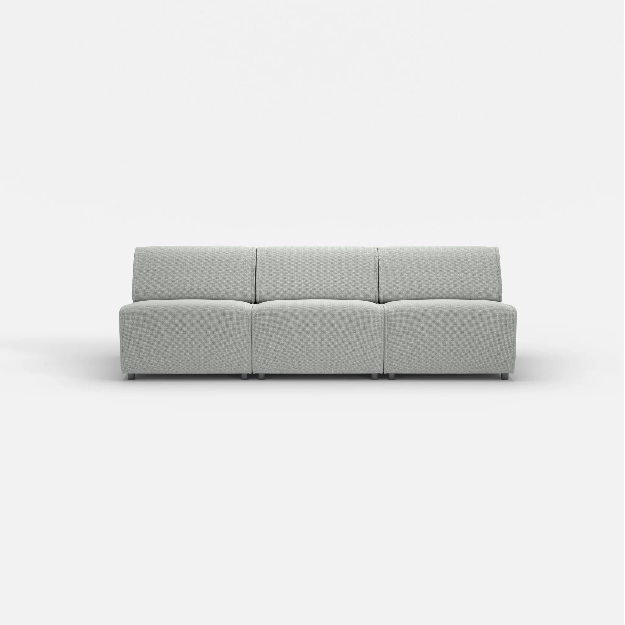3 Sitzer Sofa Belleform ohne Armlehne 2 credopepper in Dunkelgrau von vorne