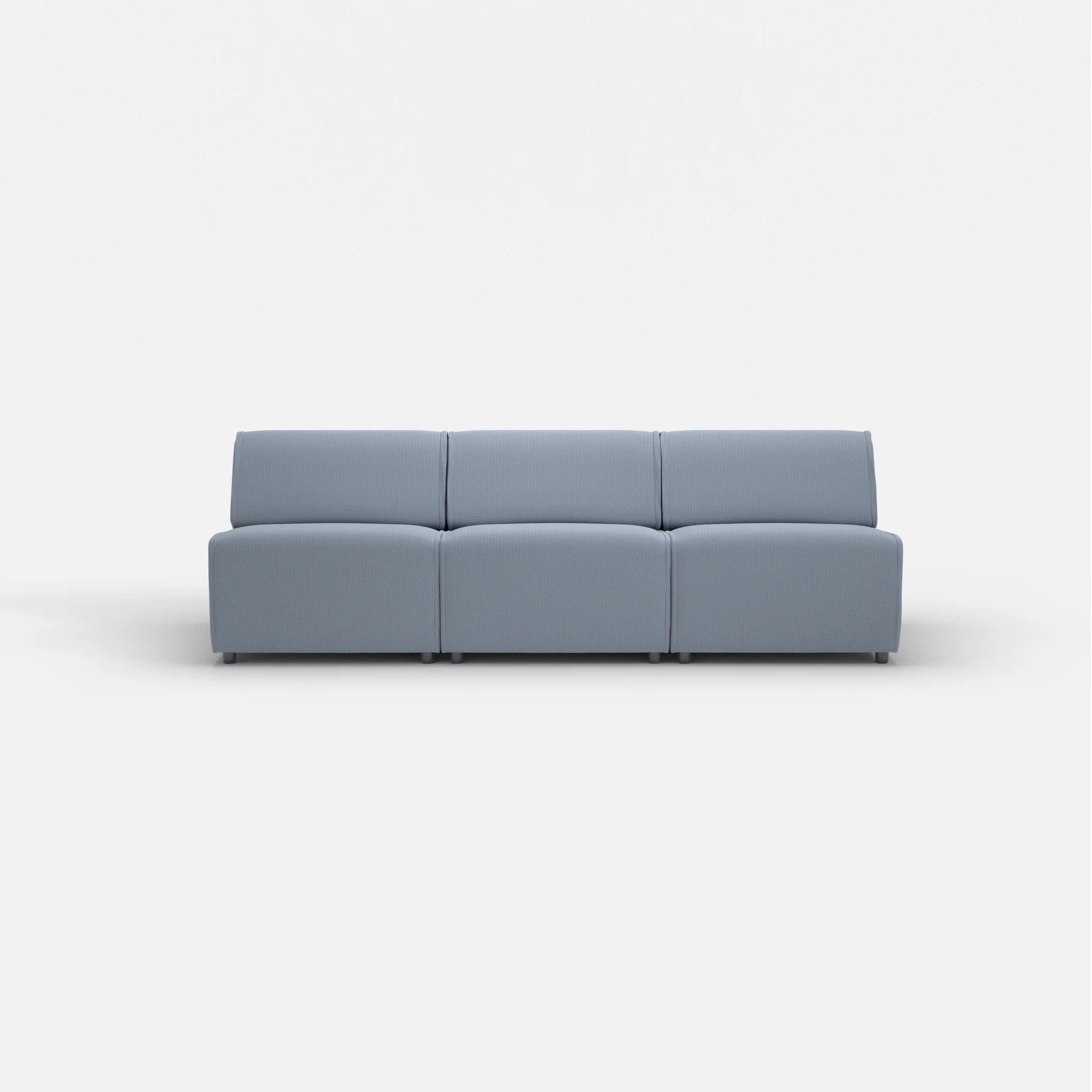 3 Sitzer Sofa Belleform ohne Armlehne 2 credosea in Blau von vorne