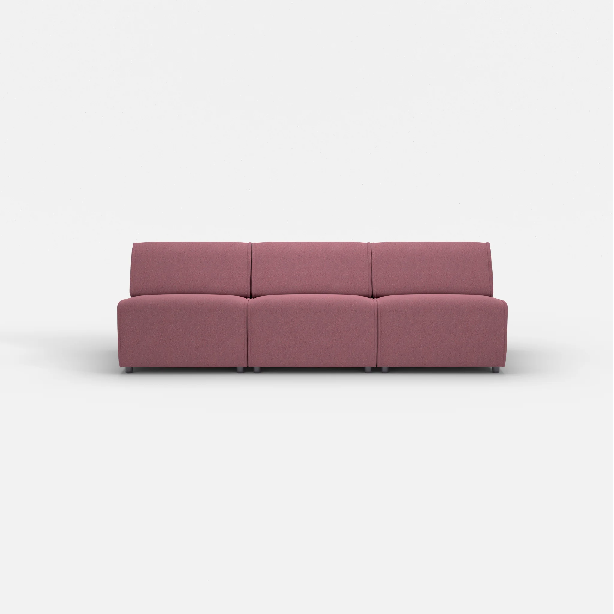 3 Sitzer Sofa Belleform ohne Armlehne 2 dama0041 in Violett von vorne