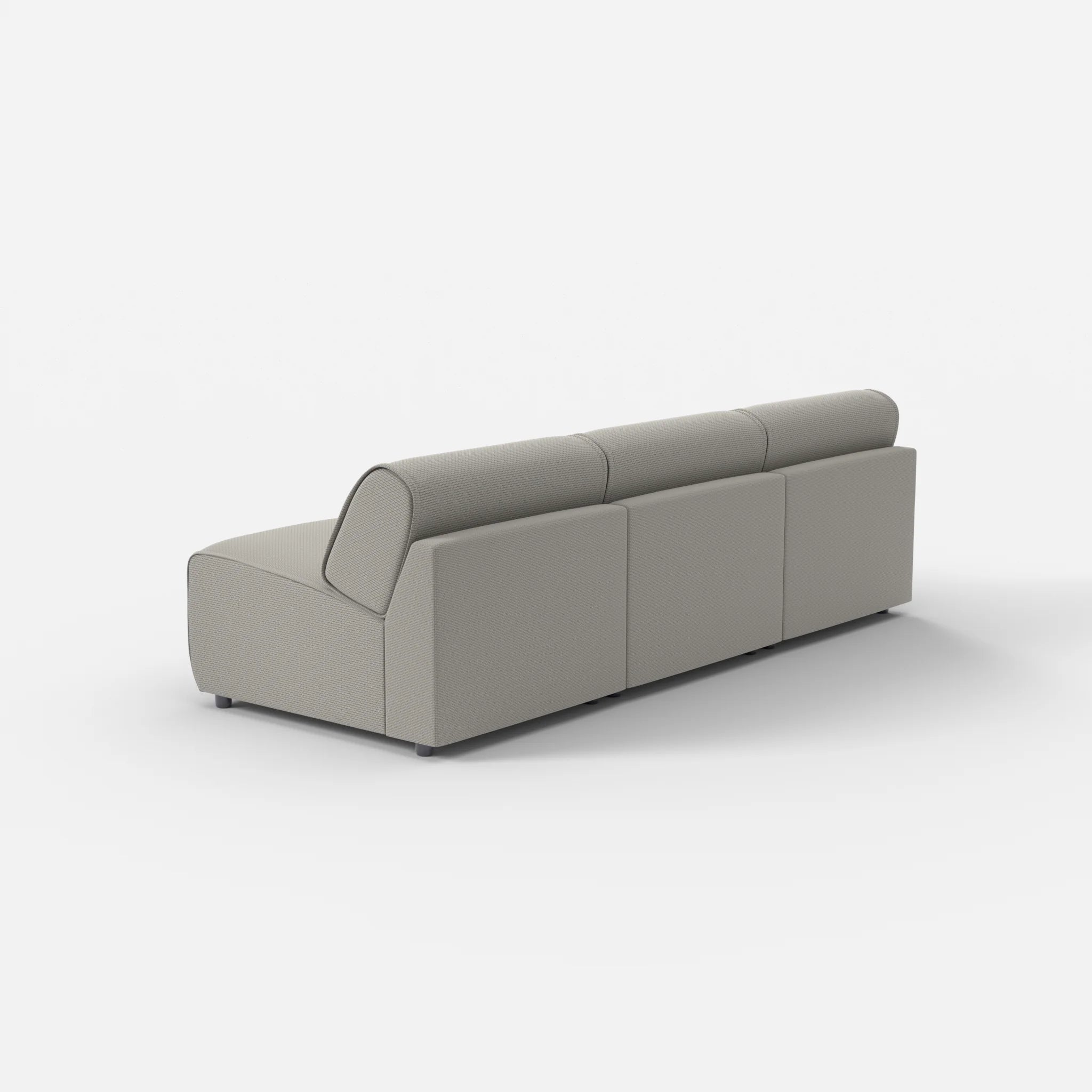 3 Sitzer Sofa Belleform ohne Armlehne 2 nabucco1003 in Hellgrau von hinten