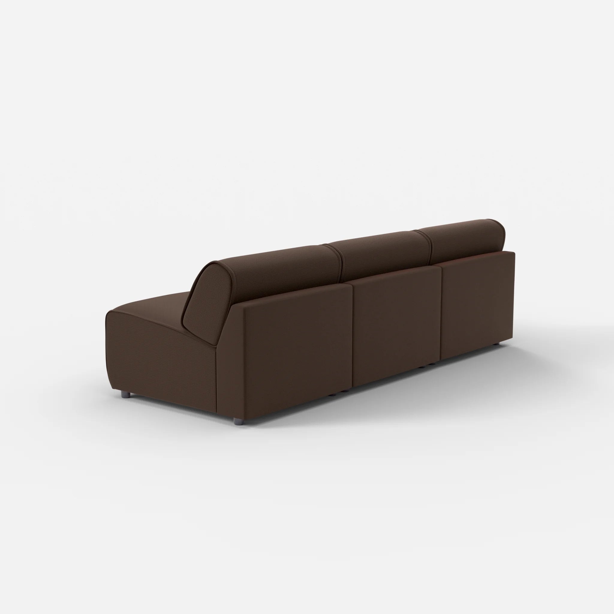 3 Sitzer Sofa Belleform ohne Armlehne 2 nabucco2022 in Dunkelbraun von hinten
