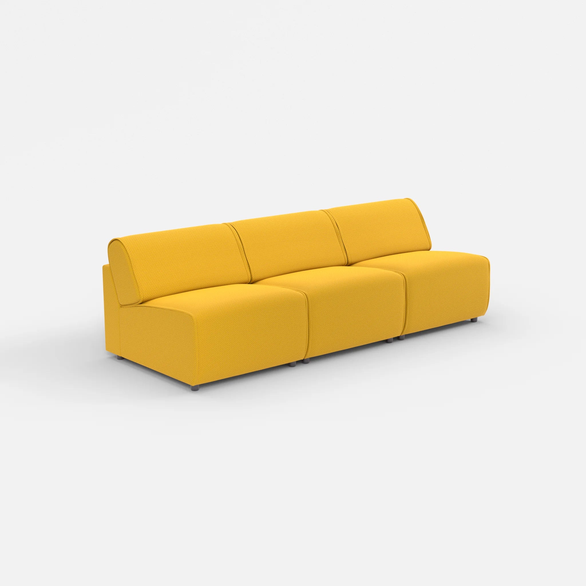3 Sitzer Sofa Belleform ohne Armlehne 2 nabucco3019 in Curry von der Seite