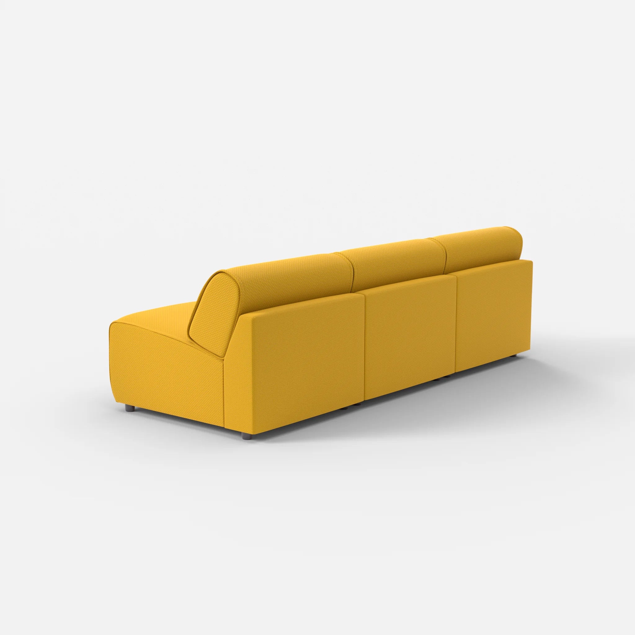 3 Sitzer Sofa Belleform ohne Armlehne 2 nabucco3019 in Curry von hinten
