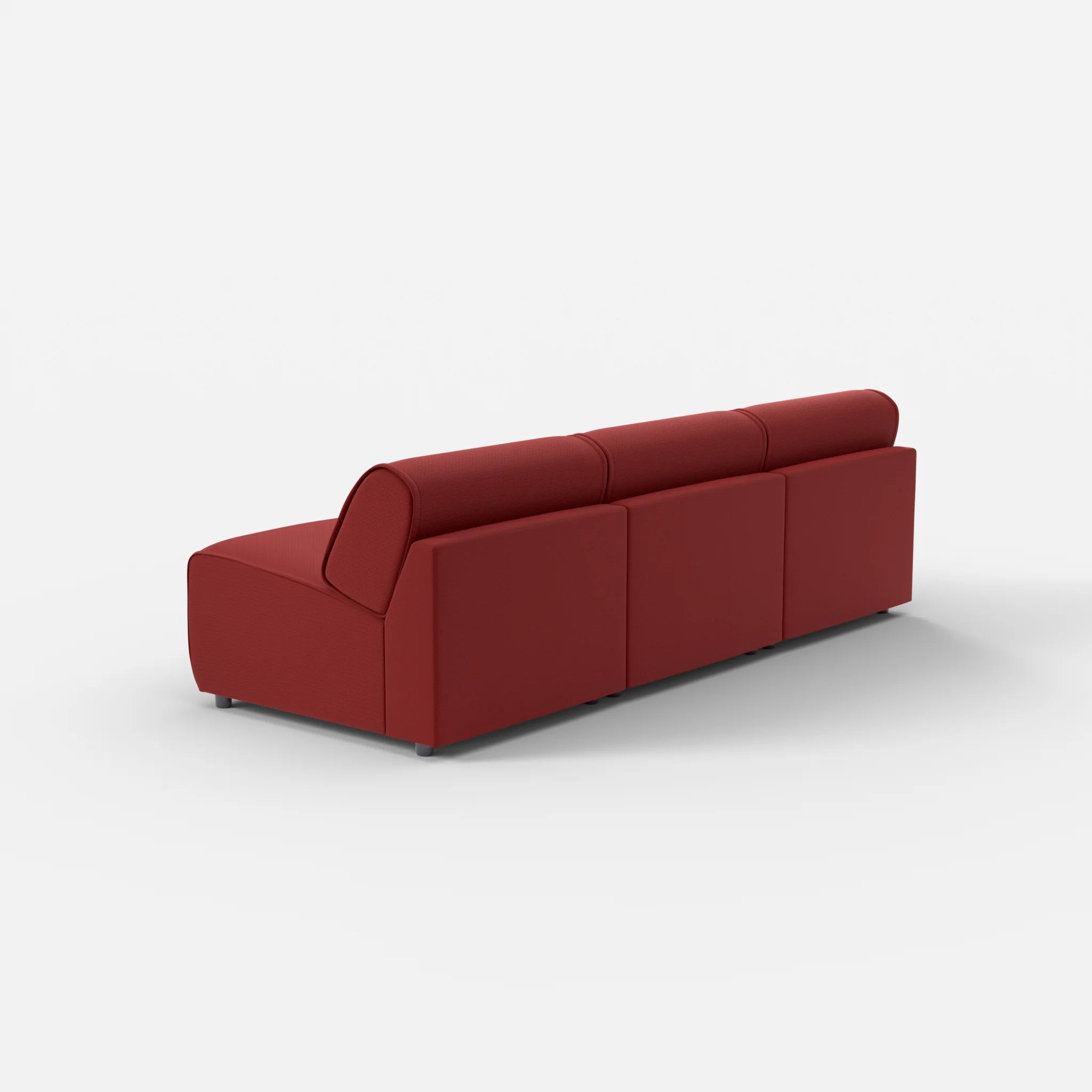 3 Sitzer Sofa Belleform ohne Armlehne 2 nabucco4021 in Rot von hinten
