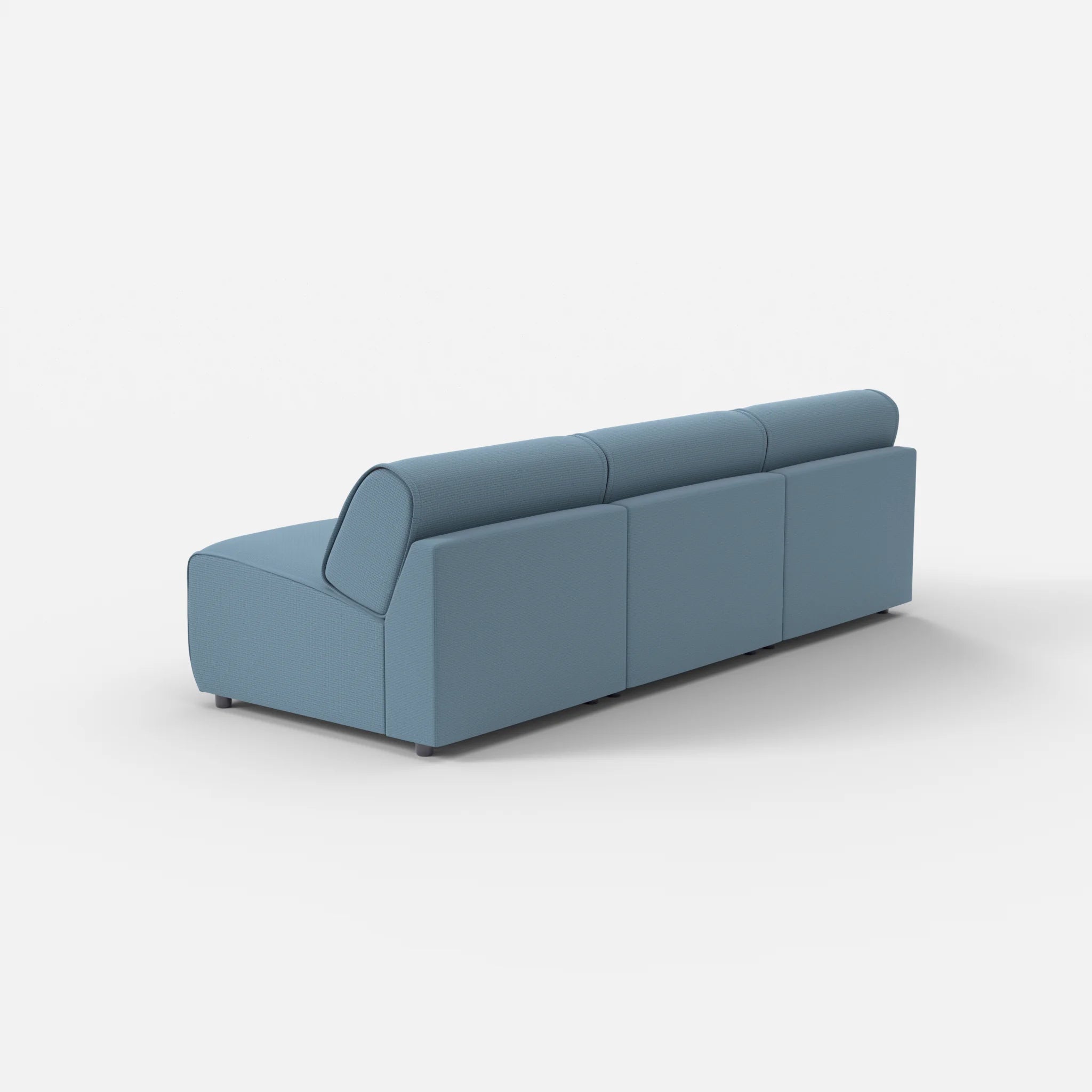 3 Sitzer Sofa Belleform ohne Armlehne 2 nabucco6043 in Blau von hinten