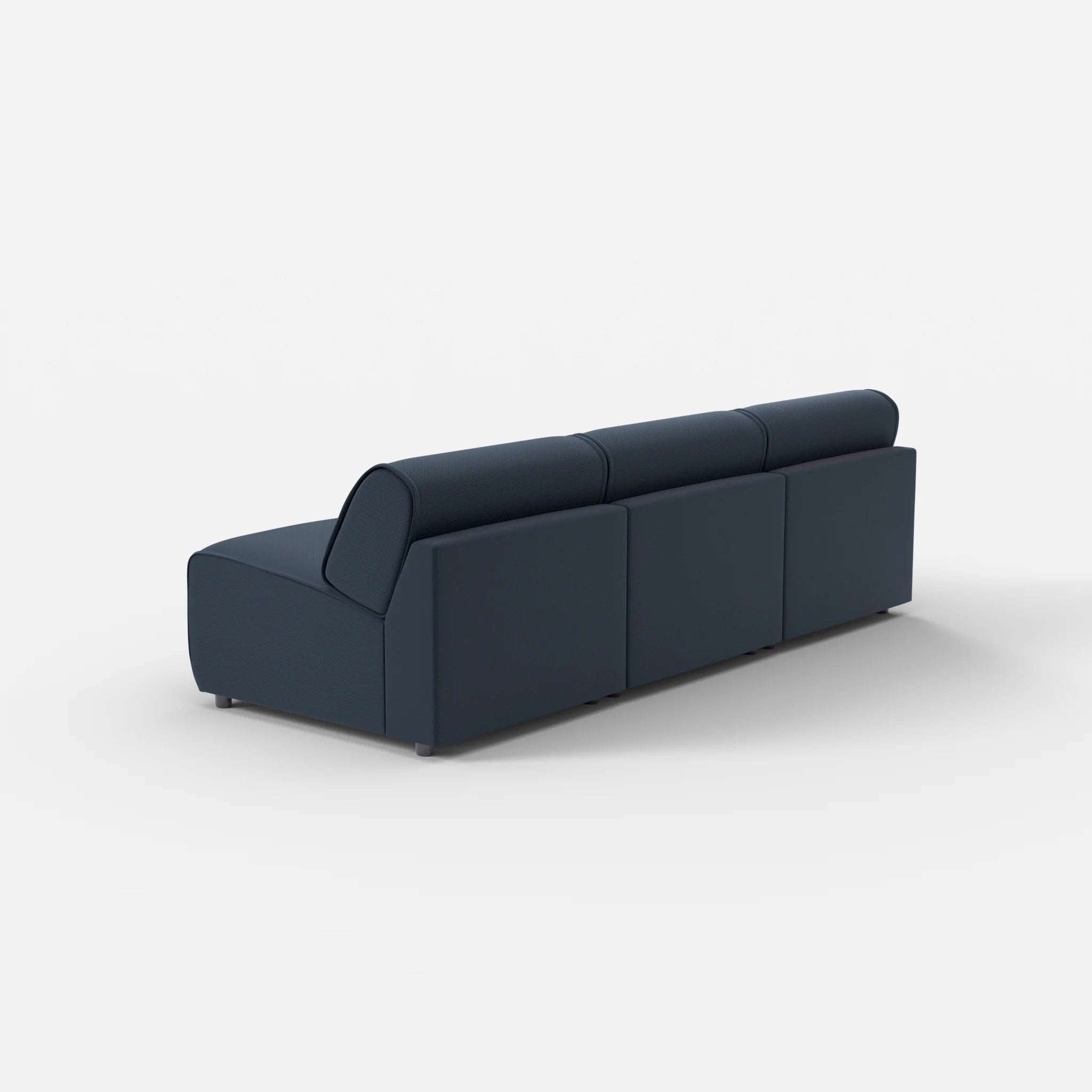 3 Sitzer Sofa Belleform ohne Armlehne 2 nabucco6098 in Dunkelblau von hinten