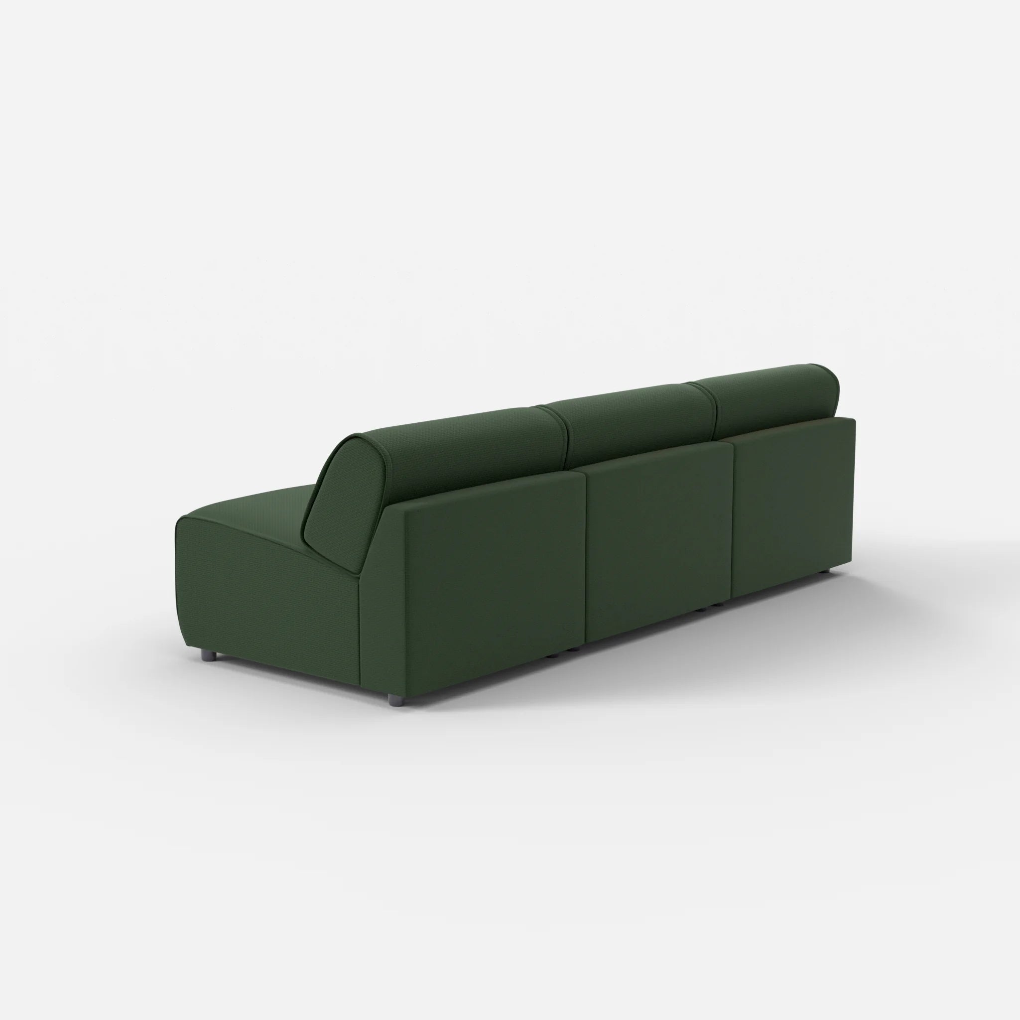 3 Sitzer Sofa Belleform ohne Armlehne 2 nabucco7029 in Dunkelgrün von hinten