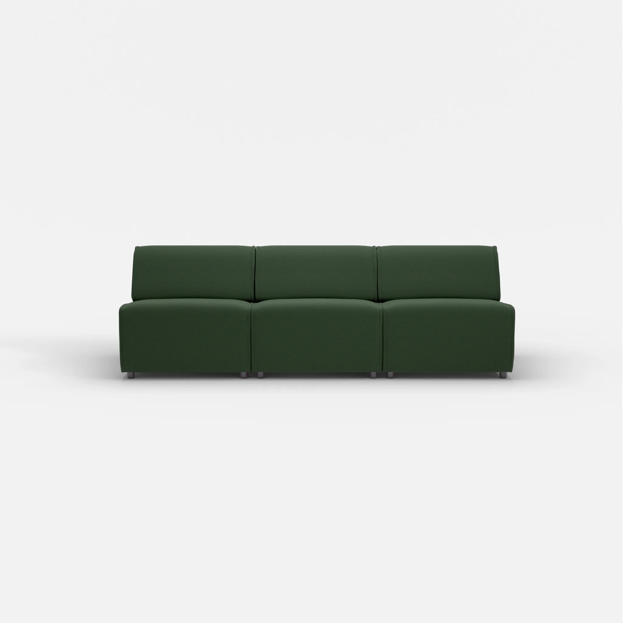 3 Sitzer Sofa Belleform ohne Armlehne 2 nabucco7029 in Dunkelgrün von vorne