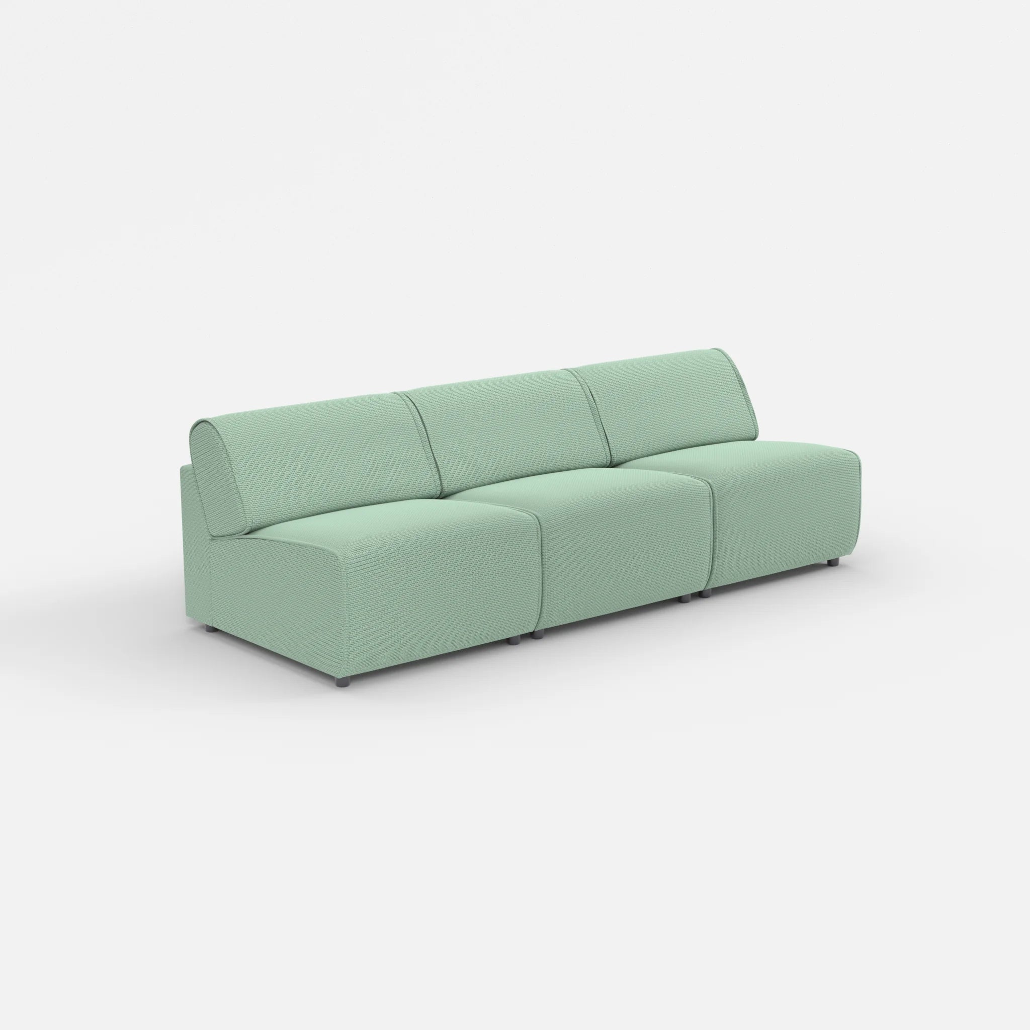 3 Sitzer Sofa Belleform ohne Armlehne 2 nabucco7030 in Türkis von der Seite
