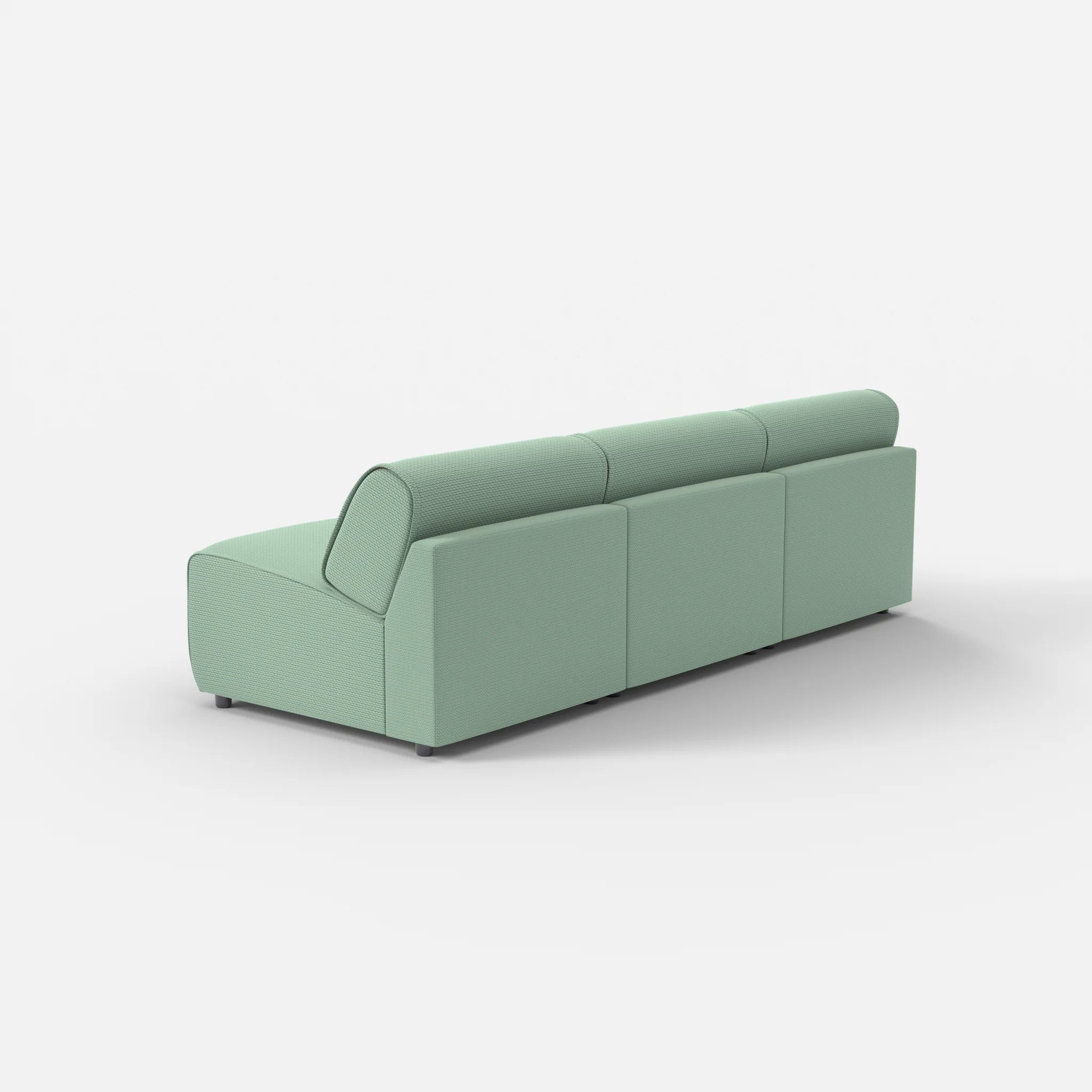 3 Sitzer Sofa Belleform ohne Armlehne 2 nabucco7030 in Türkis von hinten