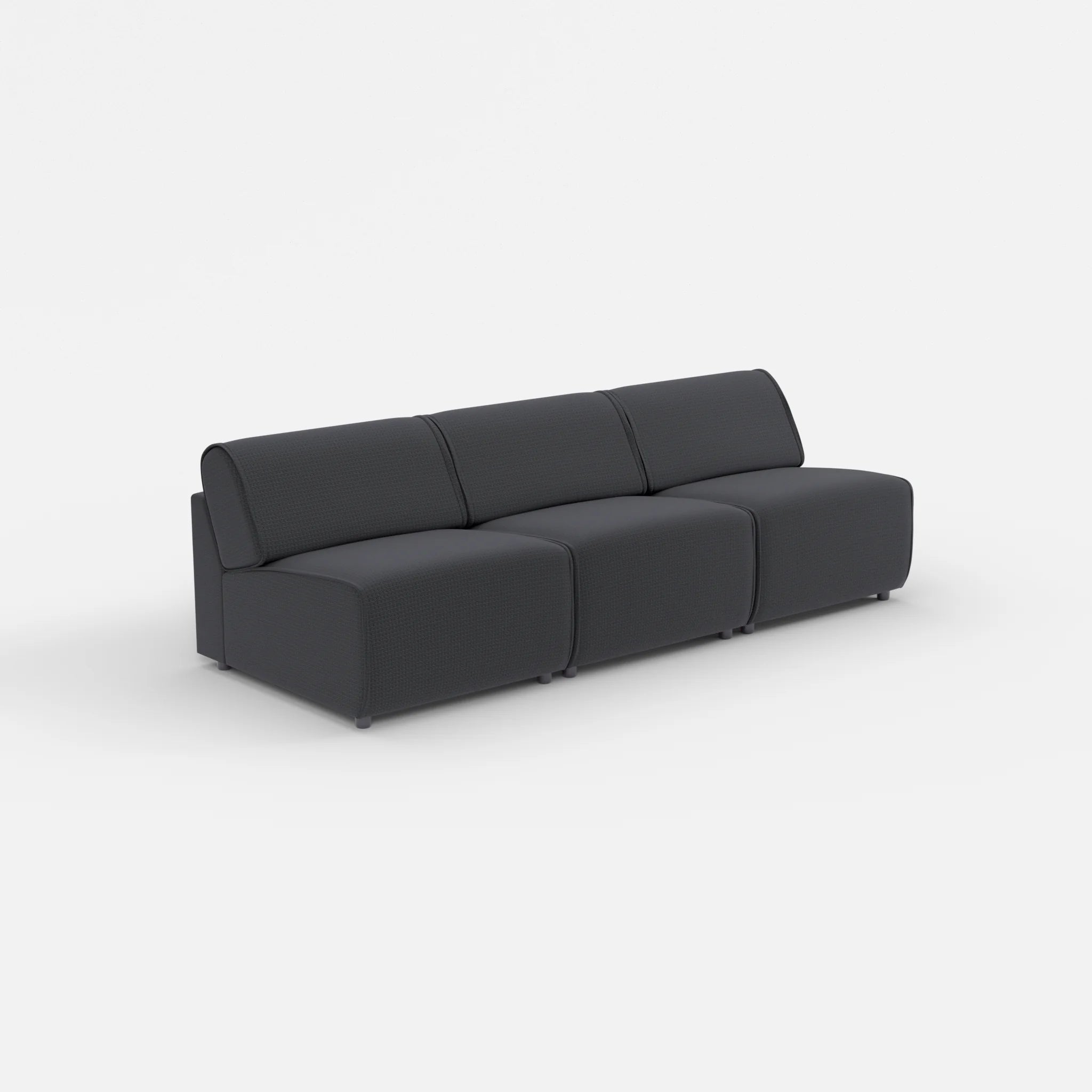 3 Sitzer Sofa Belleform ohne Armlehne 2 nabucco8019 in Anthrazit von der Seite