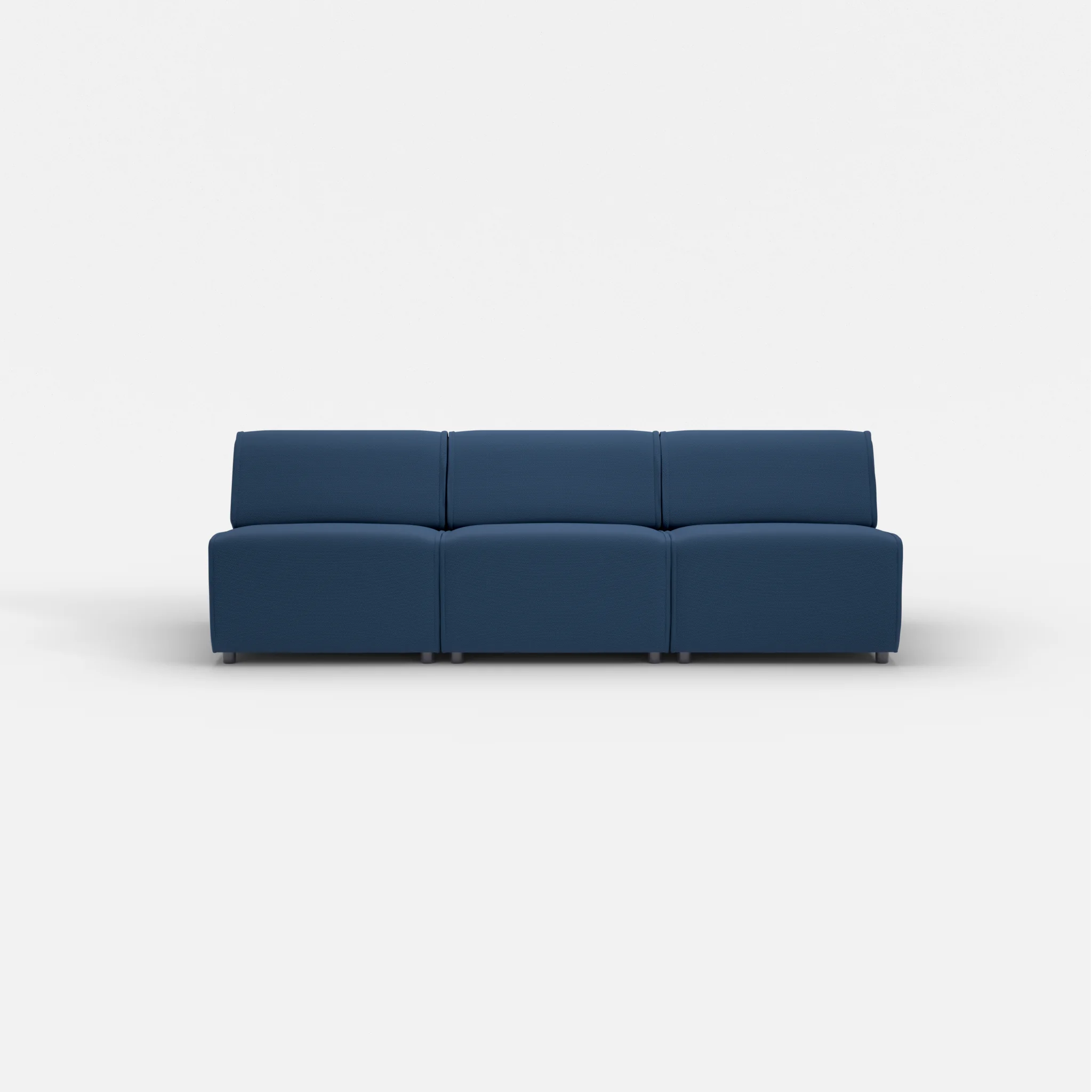 3 Sitzer Sofa Belleform ohne Armlehne 2 novumamur in Navy von vorne