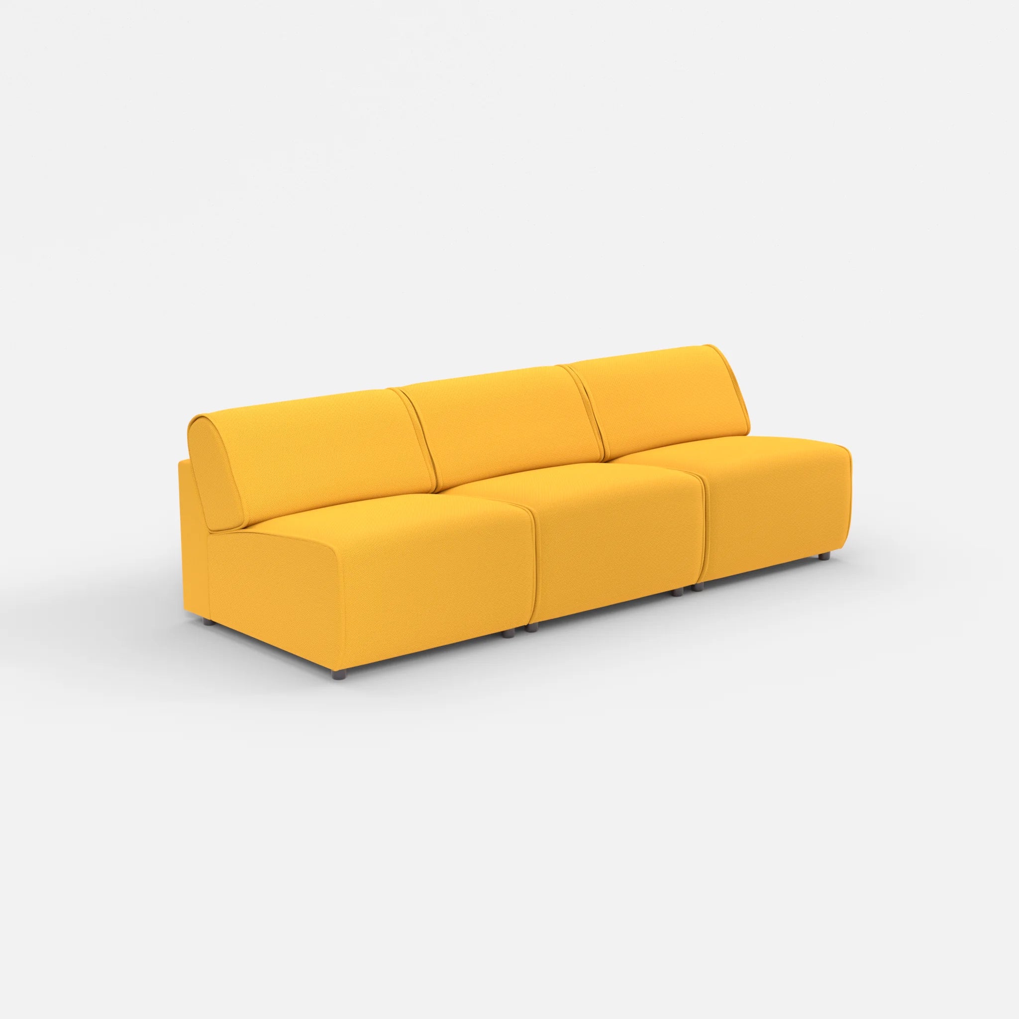 3 Sitzer Sofa Belleform ohne Armlehne 2 novumcurry in Curry von der Seite