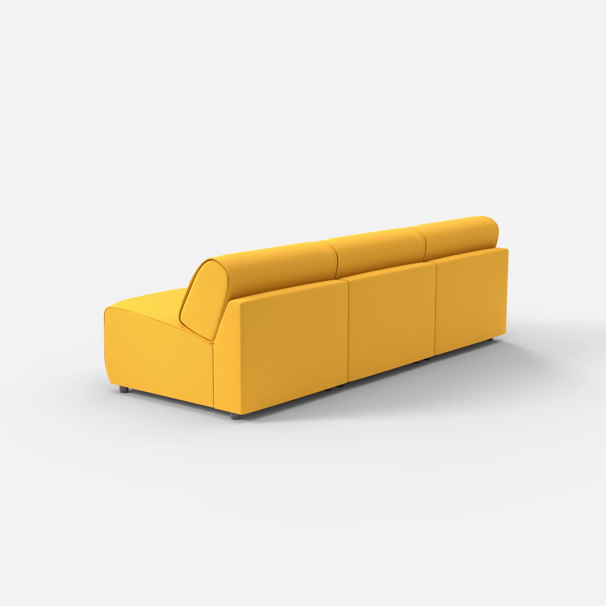 3 Sitzer Sofa Belleform ohne Armlehne 2 novumcurry in Curry von hinten
