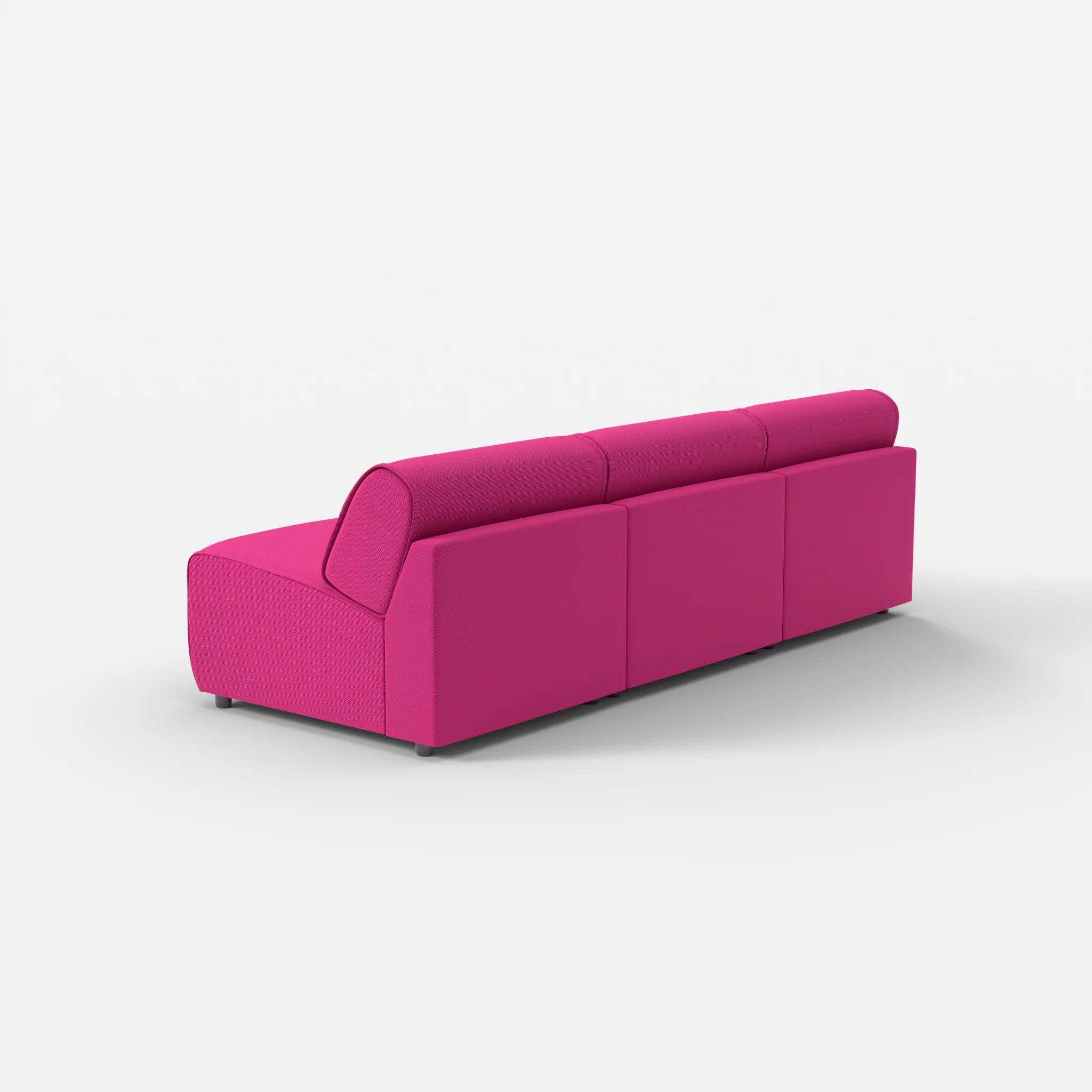 3 Sitzer Sofa Belleform ohne Armlehne 2 novummagenta in Magenta von hinten