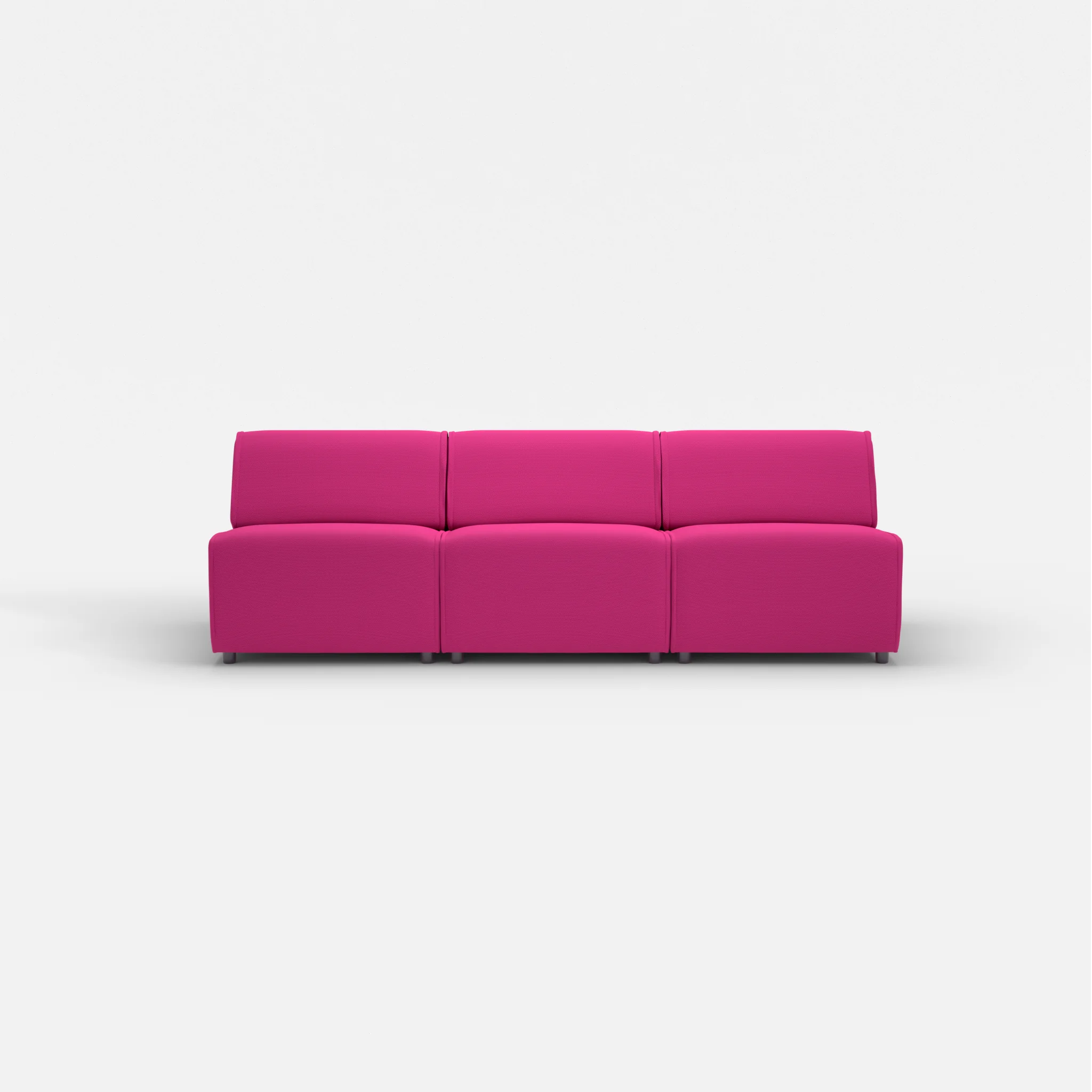 3 Sitzer Sofa Belleform ohne Armlehne 2 novummagenta in Magenta von vorne