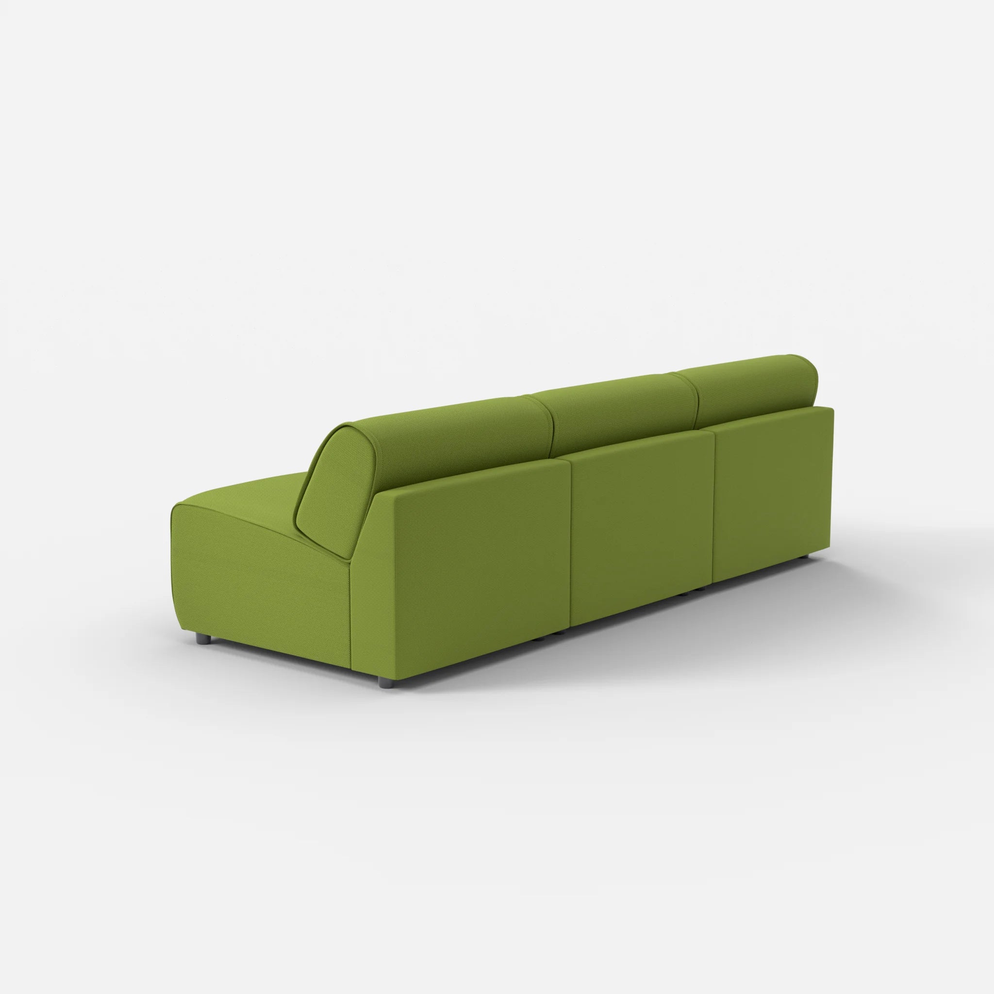 3 Sitzer Sofa Belleform ohne Armlehne 2 novummoss in Grün von hinten