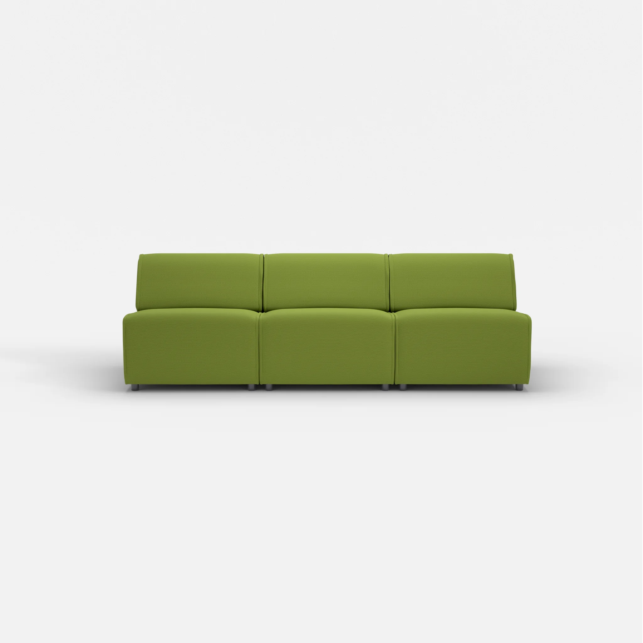 3 Sitzer Sofa Belleform ohne Armlehne 2 novummoss in Grün von vorne