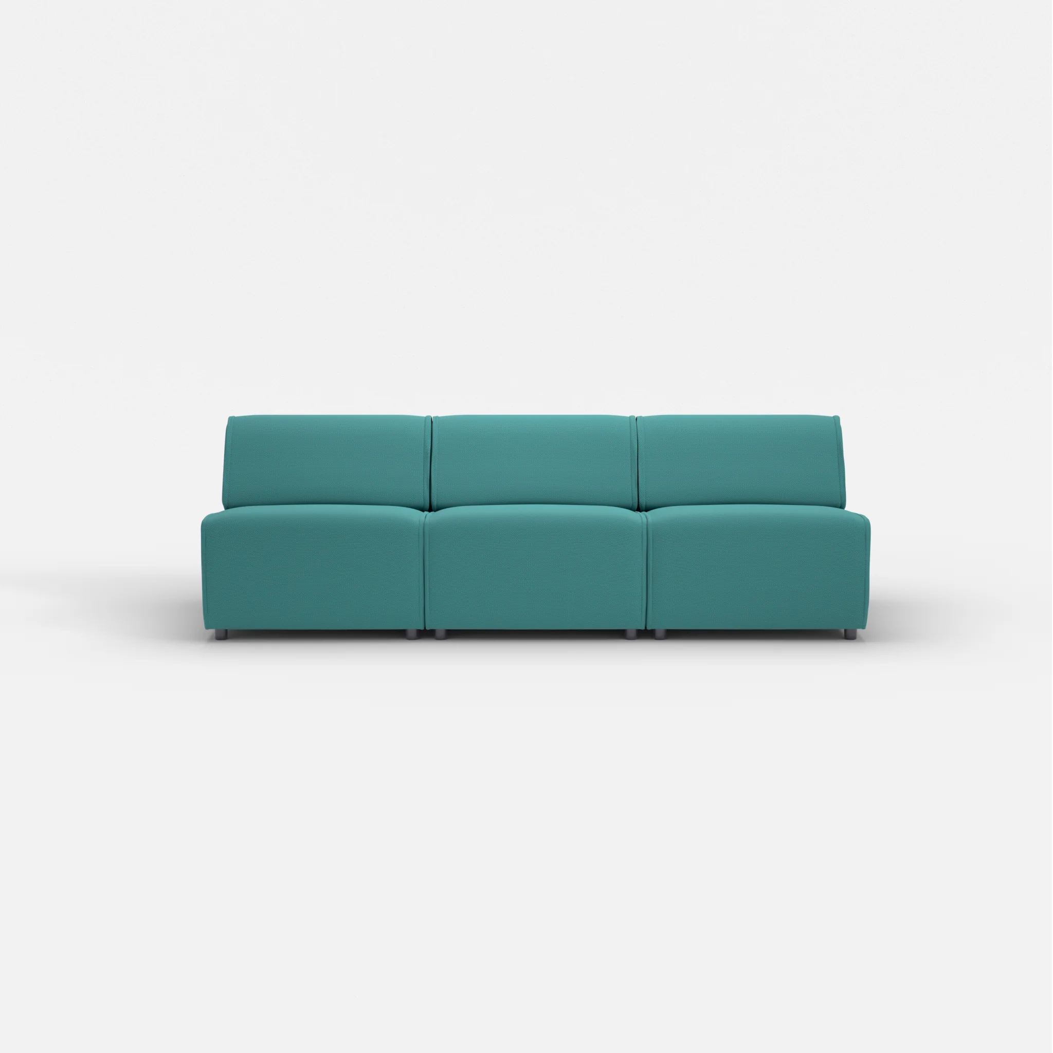 3 Sitzer Sofa Belleform ohne Armlehne 2 novumprisma in Türkis von vorne