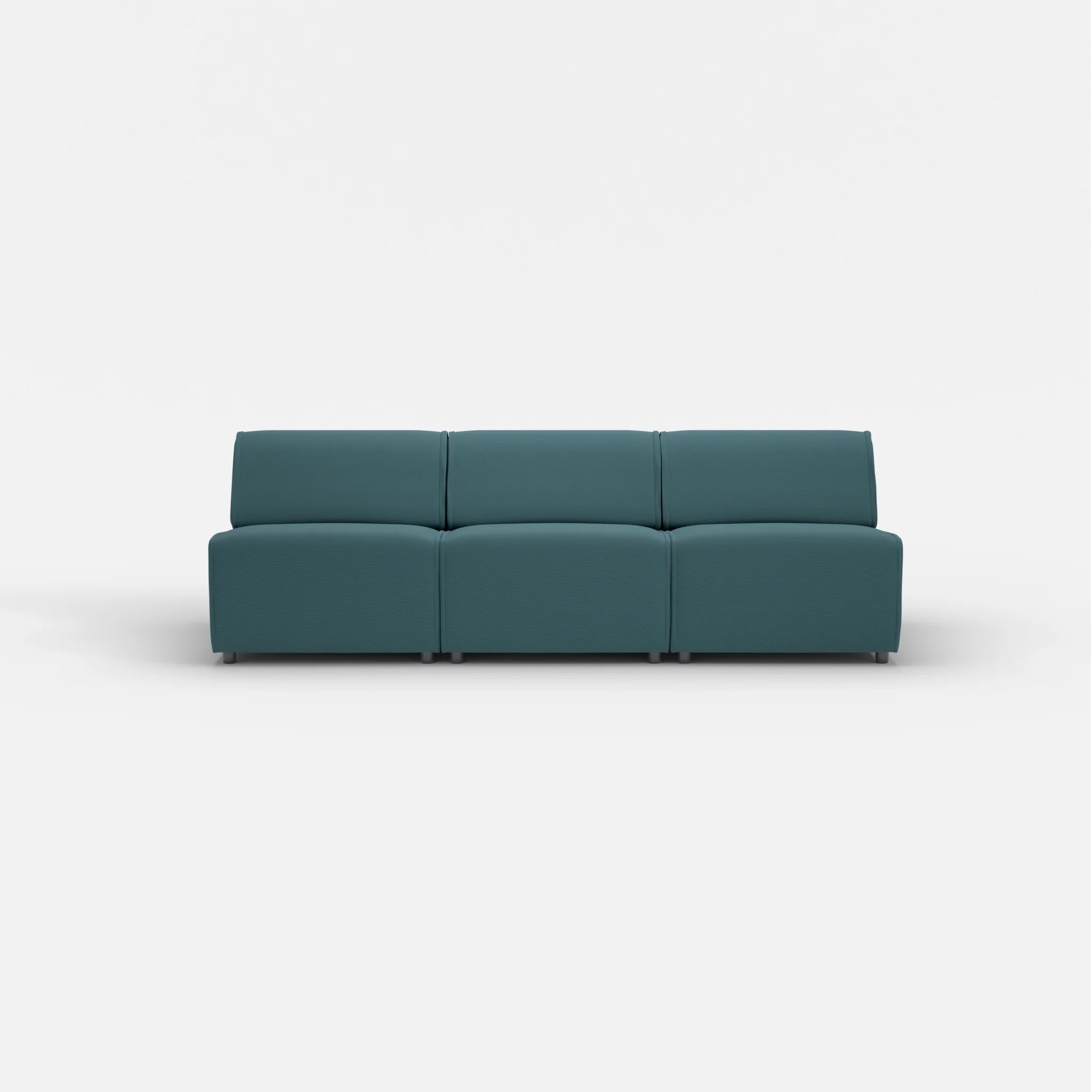 3 Sitzer Sofa Belleform ohne Armlehne 2 novumsamoa in Dunkelblau von vorne