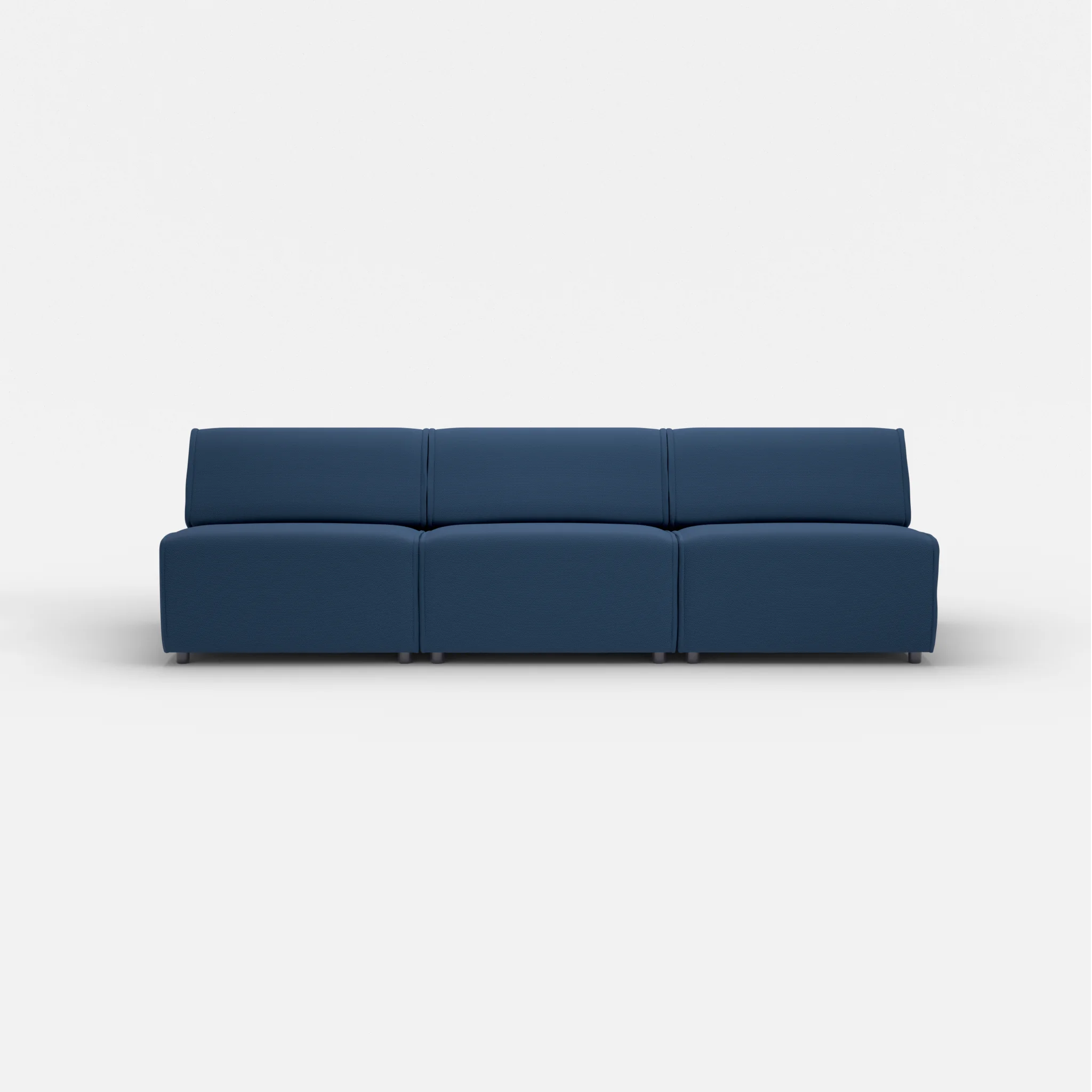 3 Sitzer Sofa Belleform ohne Armlehne 3 novumamur in Navy von vorne
