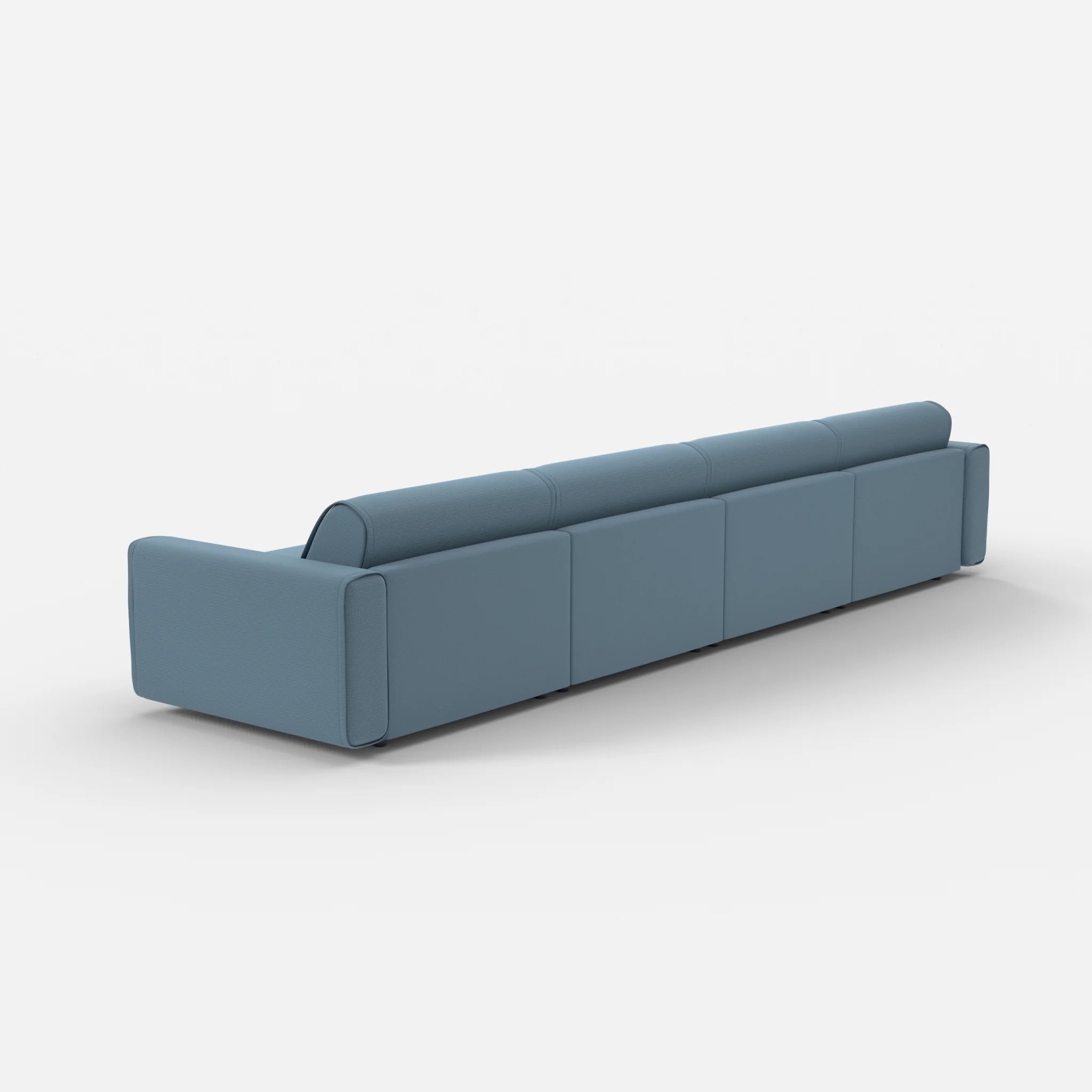 4 Sitzer Sofa Belleform mit breiter Armlehne 3 nabucco6043 in Blau von hinten