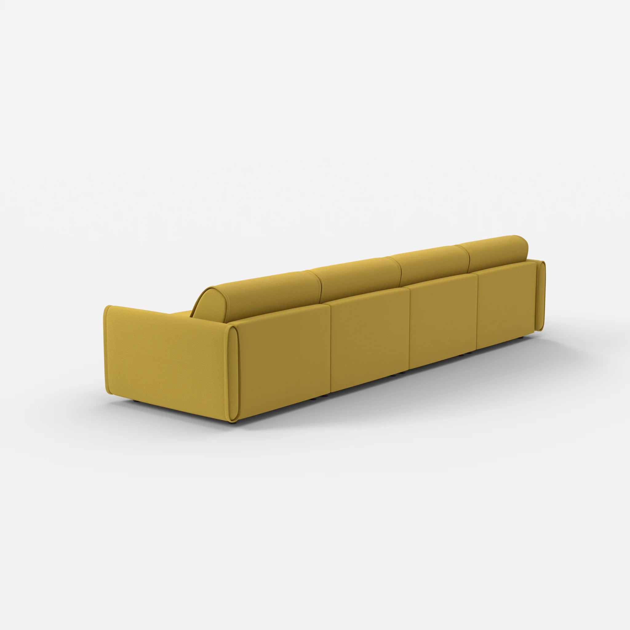 4 Sitzer Sofa Belleform mit schmaler Armlehne 2 novumtivoli in Hellgrün von hinten