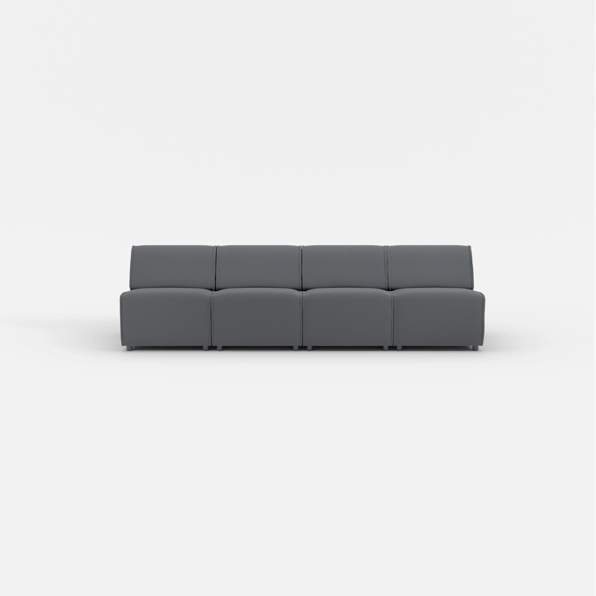 4 Sitzer Sofa Belleform ohne Armlehne 1 credoasphalt in Anthrazit von vorne