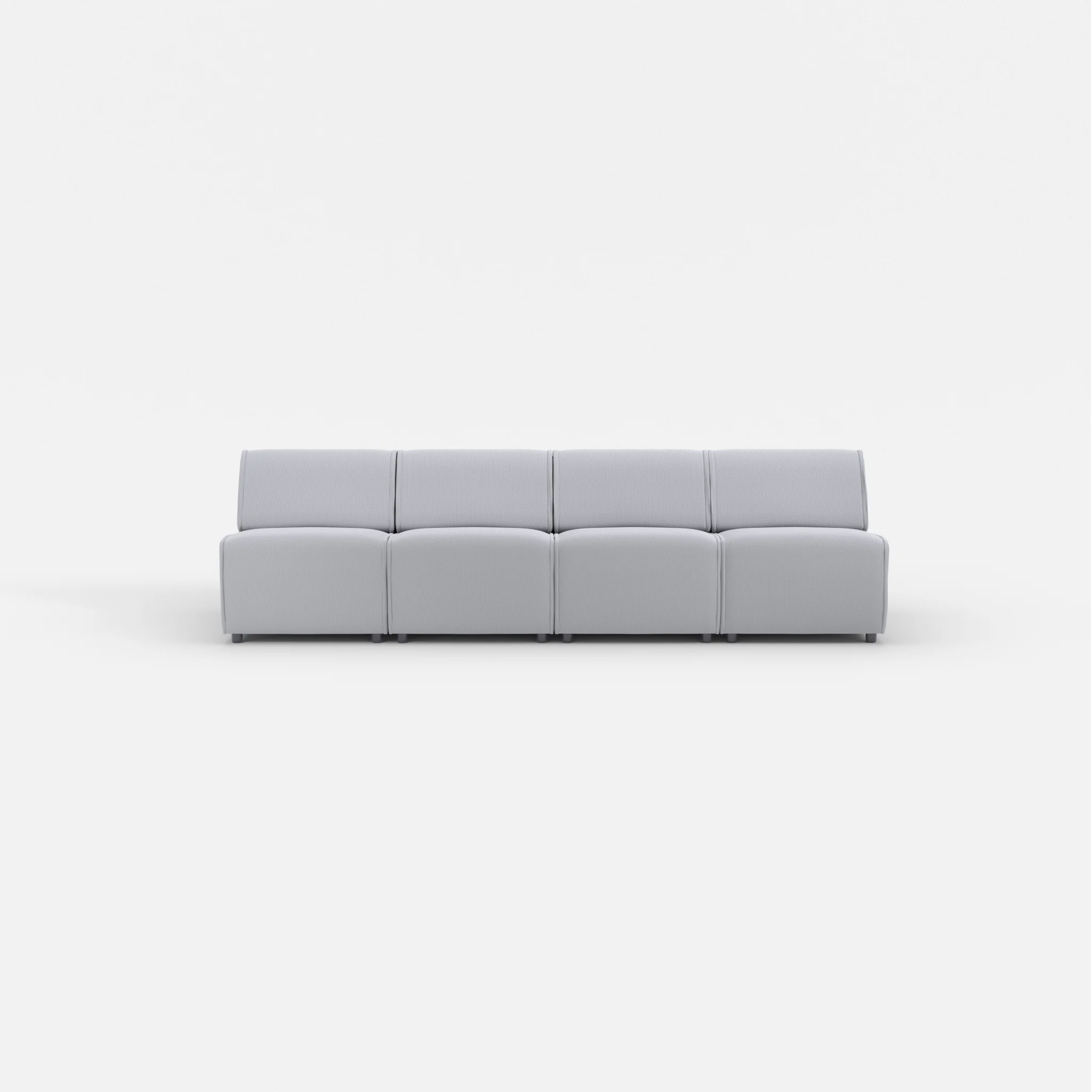 4 Sitzer Sofa Belleform ohne Armlehne 1 credochalk in Hellgrau von vorne