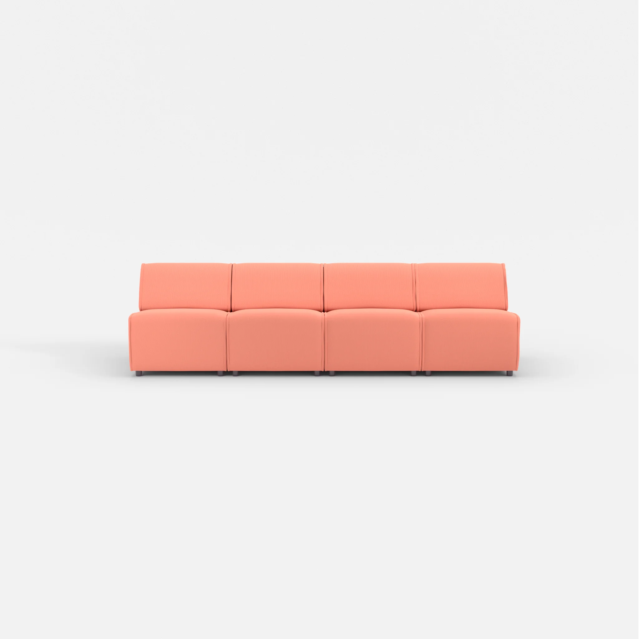 4 Sitzer Sofa Belleform ohne Armlehne 1 credograpefruit in Coral von vorne