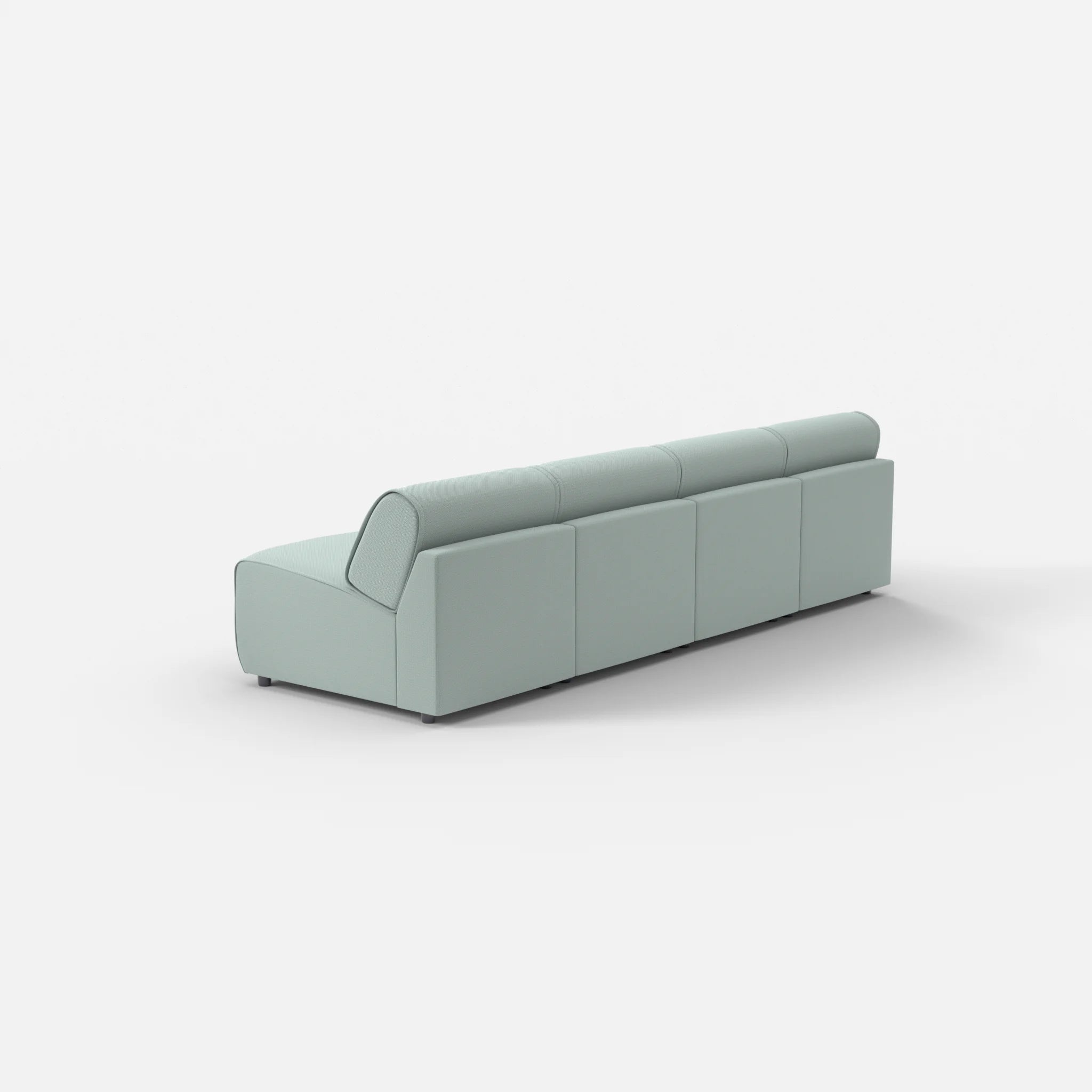 4 Sitzer Sofa Belleform ohne Armlehne 1 credolake in Graublau von hinten