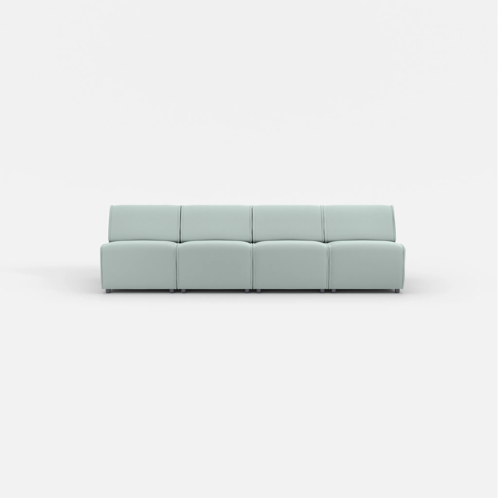 4 Sitzer Sofa Belleform ohne Armlehne 1 credolake in Graublau von vorne