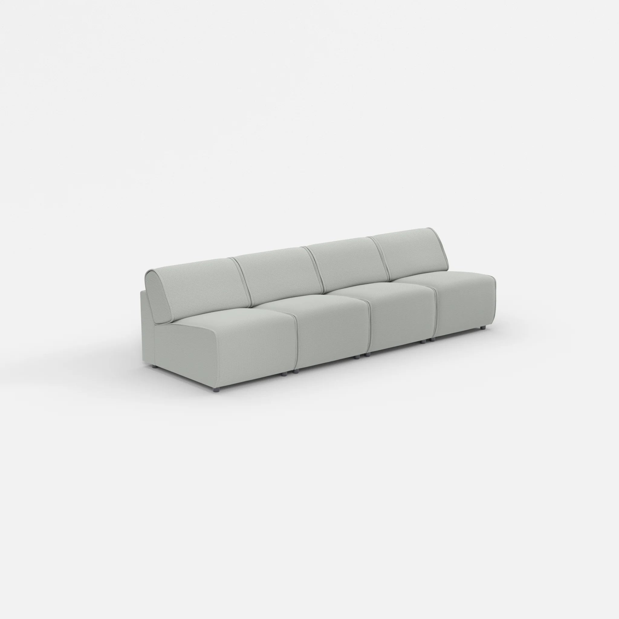 4 Sitzer Sofa Belleform ohne Armlehne 1 credopepper in Dunkelgrau von der Seite