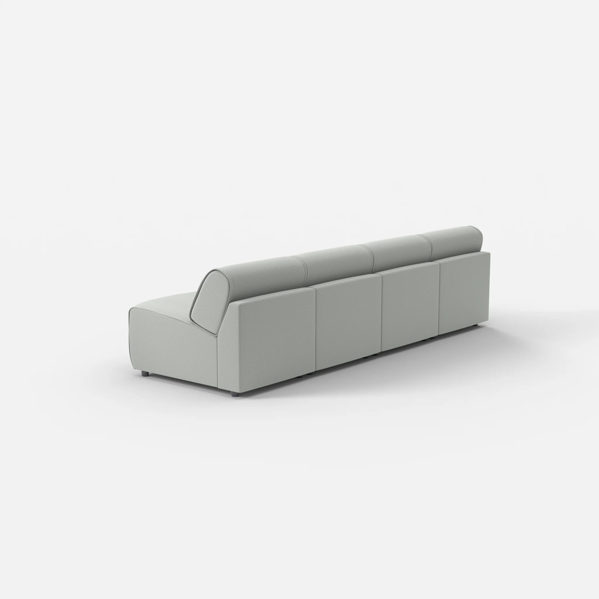 4 Sitzer Sofa Belleform ohne Armlehne 1 credopepper in Dunkelgrau von hinten