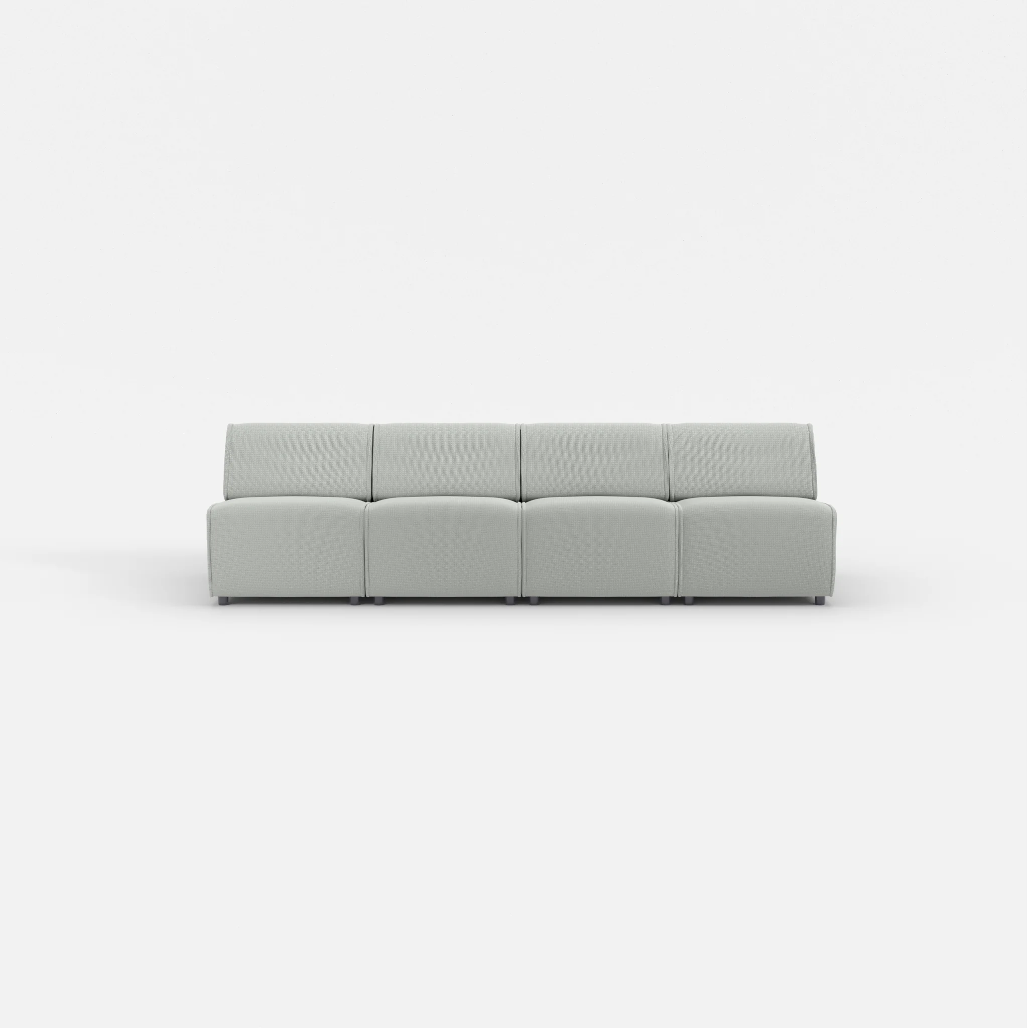 4 Sitzer Sofa Belleform ohne Armlehne 1 credopepper in Dunkelgrau von vorne