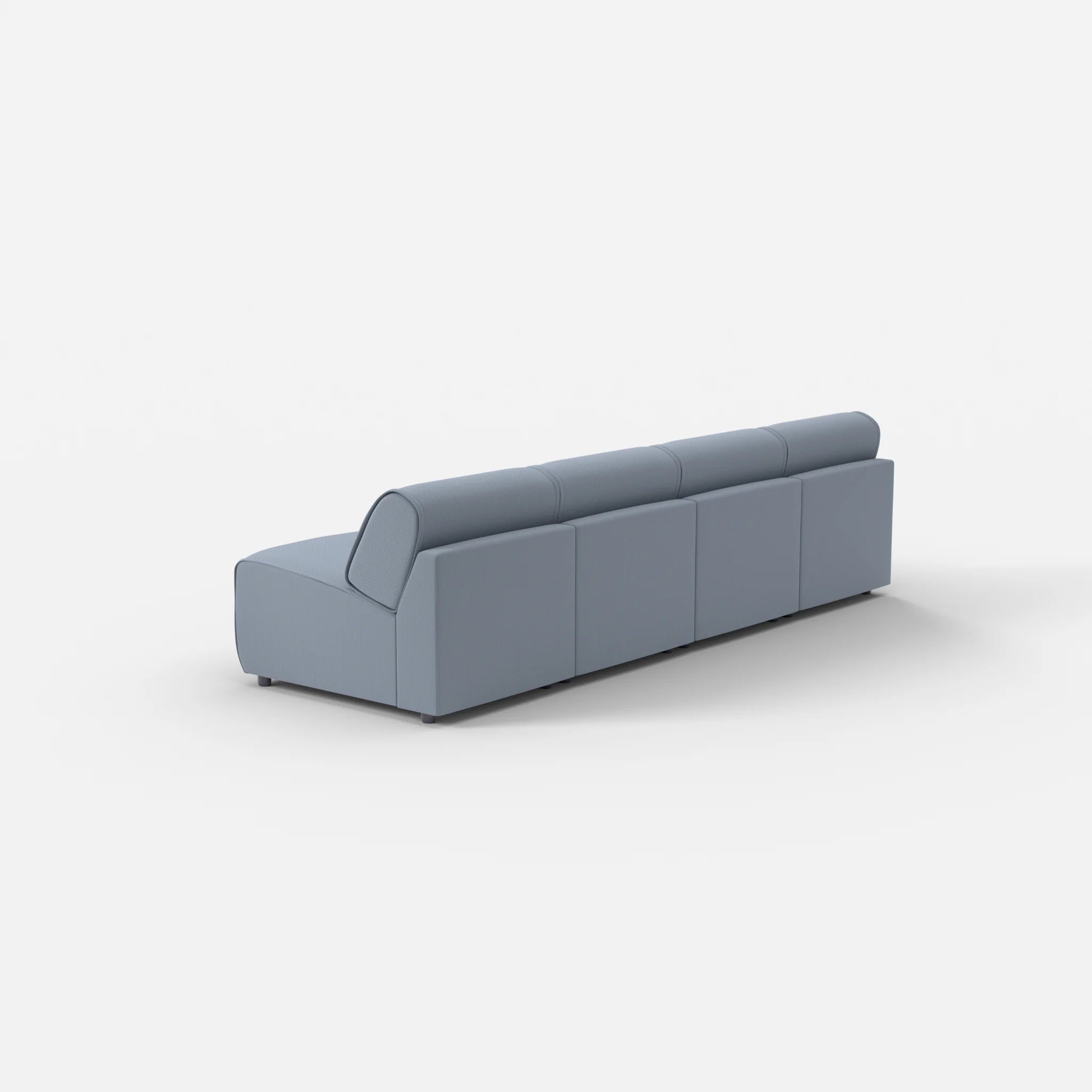 4 Sitzer Sofa Belleform ohne Armlehne 1 credosea in Blau von hinten