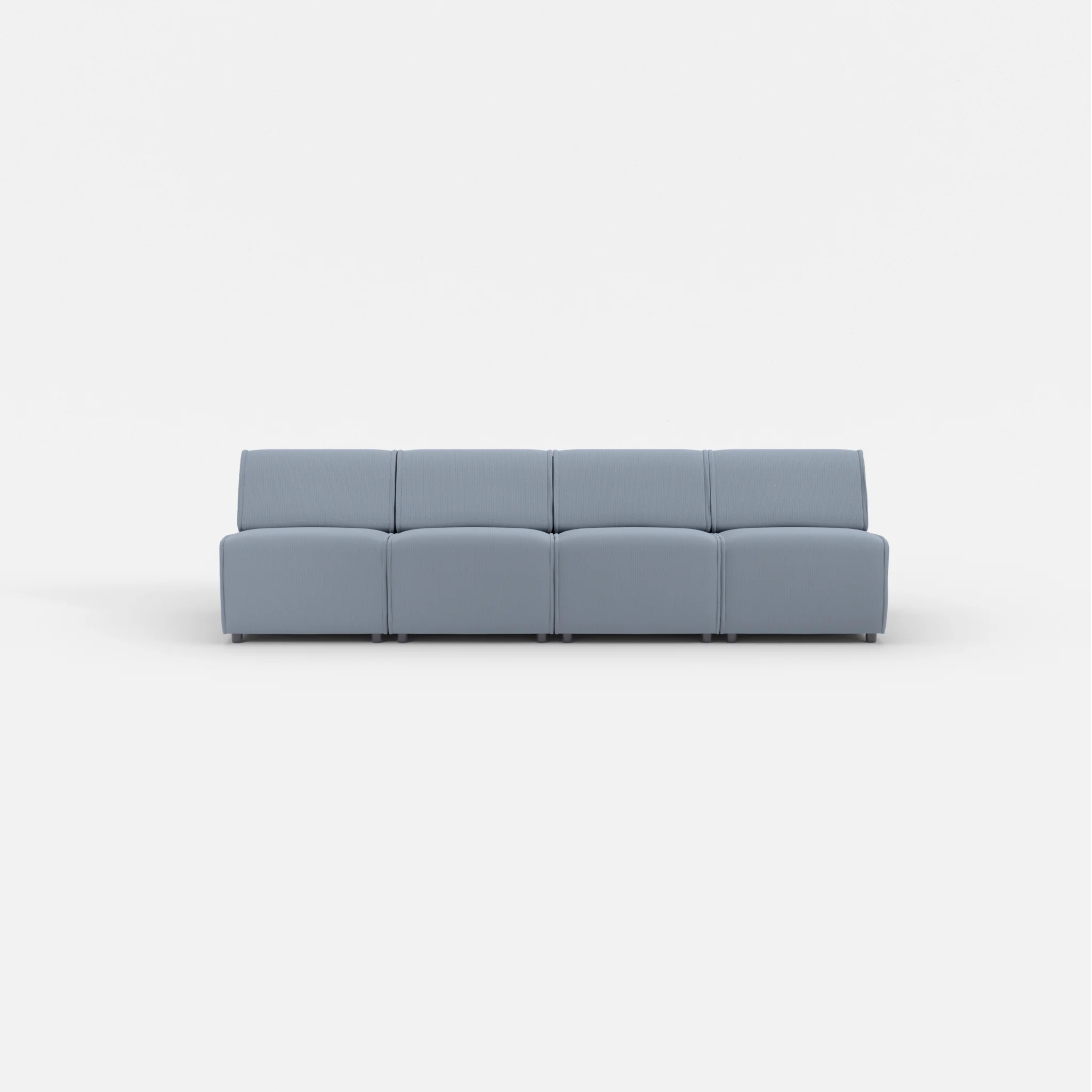 4 Sitzer Sofa Belleform ohne Armlehne 1 credosea in Blau von vorne