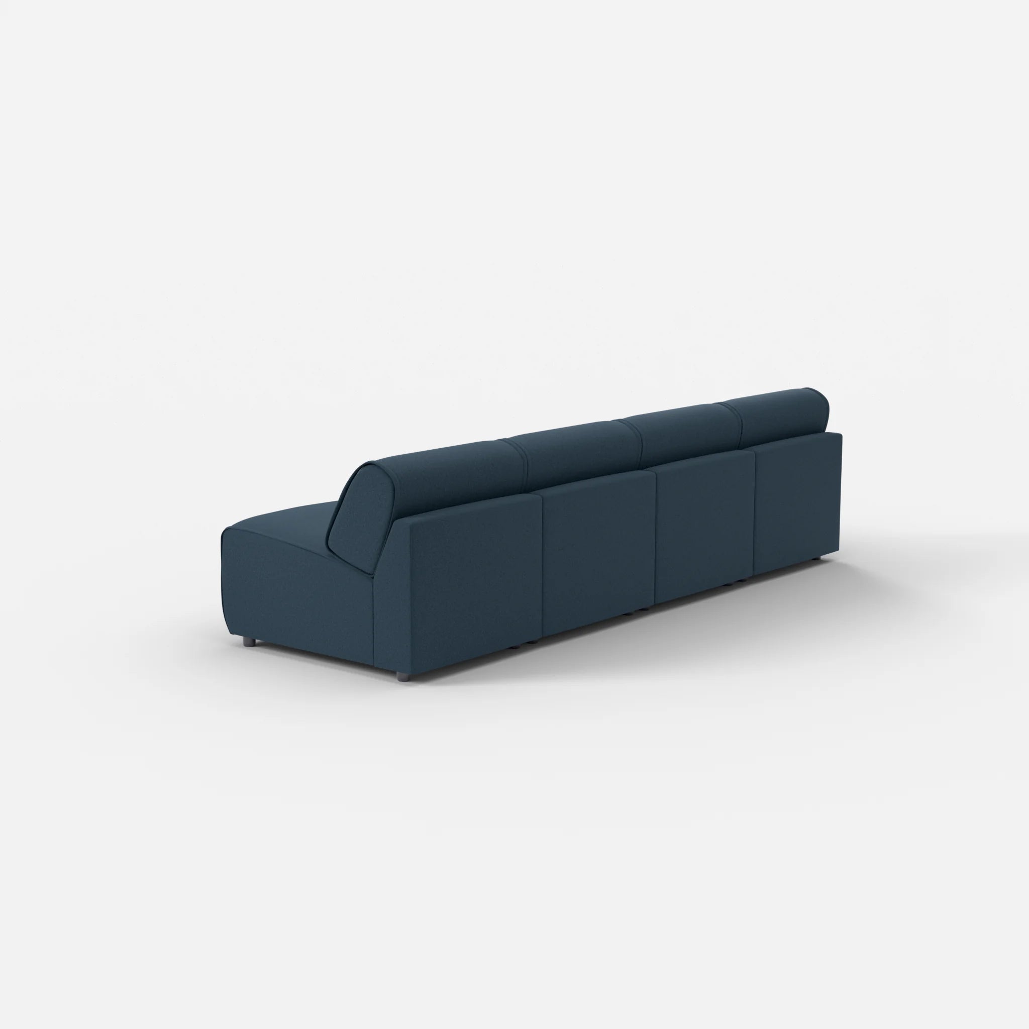4 Sitzer Sofa Belleform ohne Armlehne 1 dama0014 in Dunkelblau von hinten